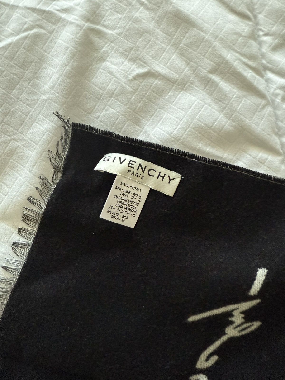 Givenchy Givenchy Unisex Wool Silk Signature Scarf Size ONE SIZE - 3 Thumbnail