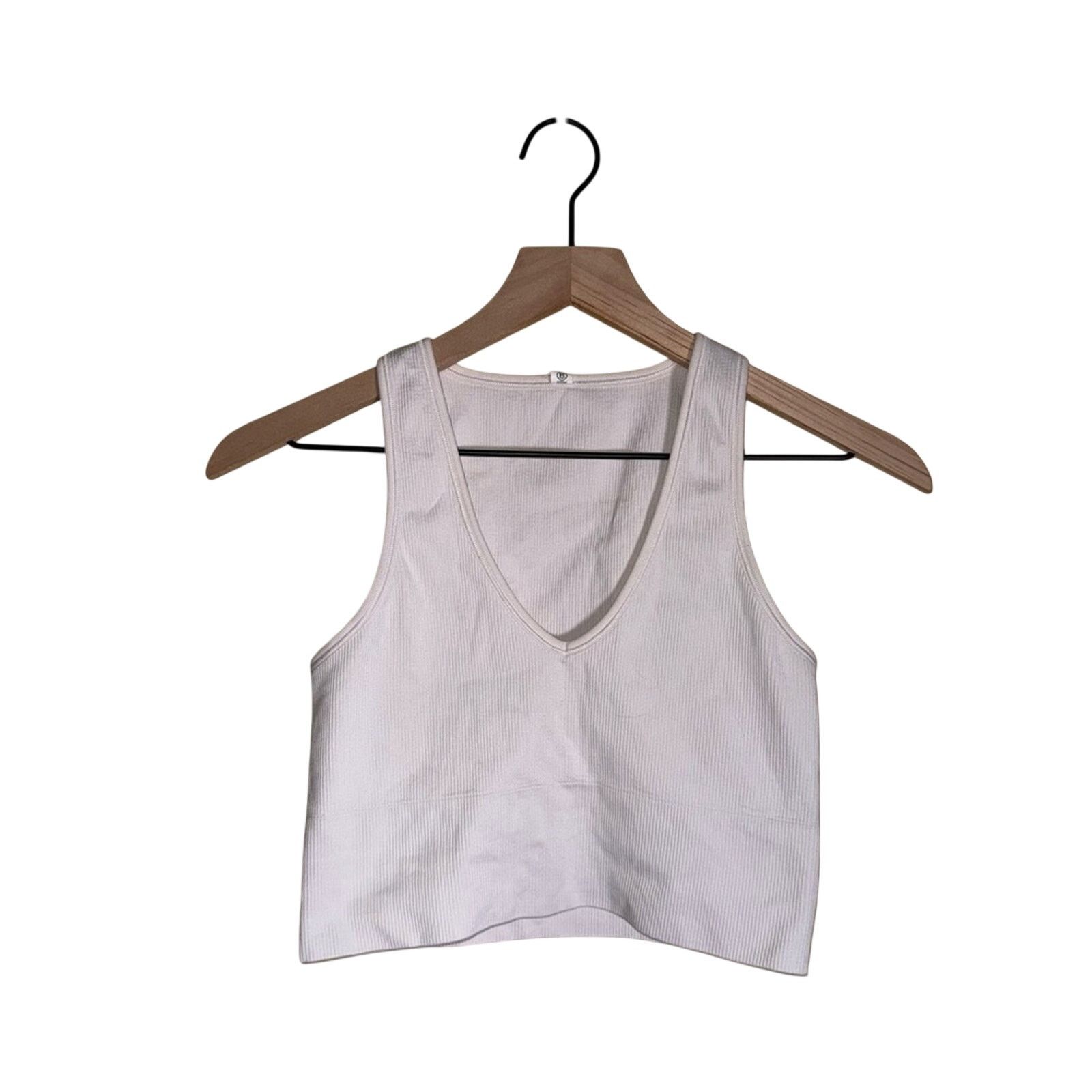 Athleta ATHLETA ribbed neck long line cropped athletic tank S Size S / US 4 / IT 40 - 1 Thumbnail