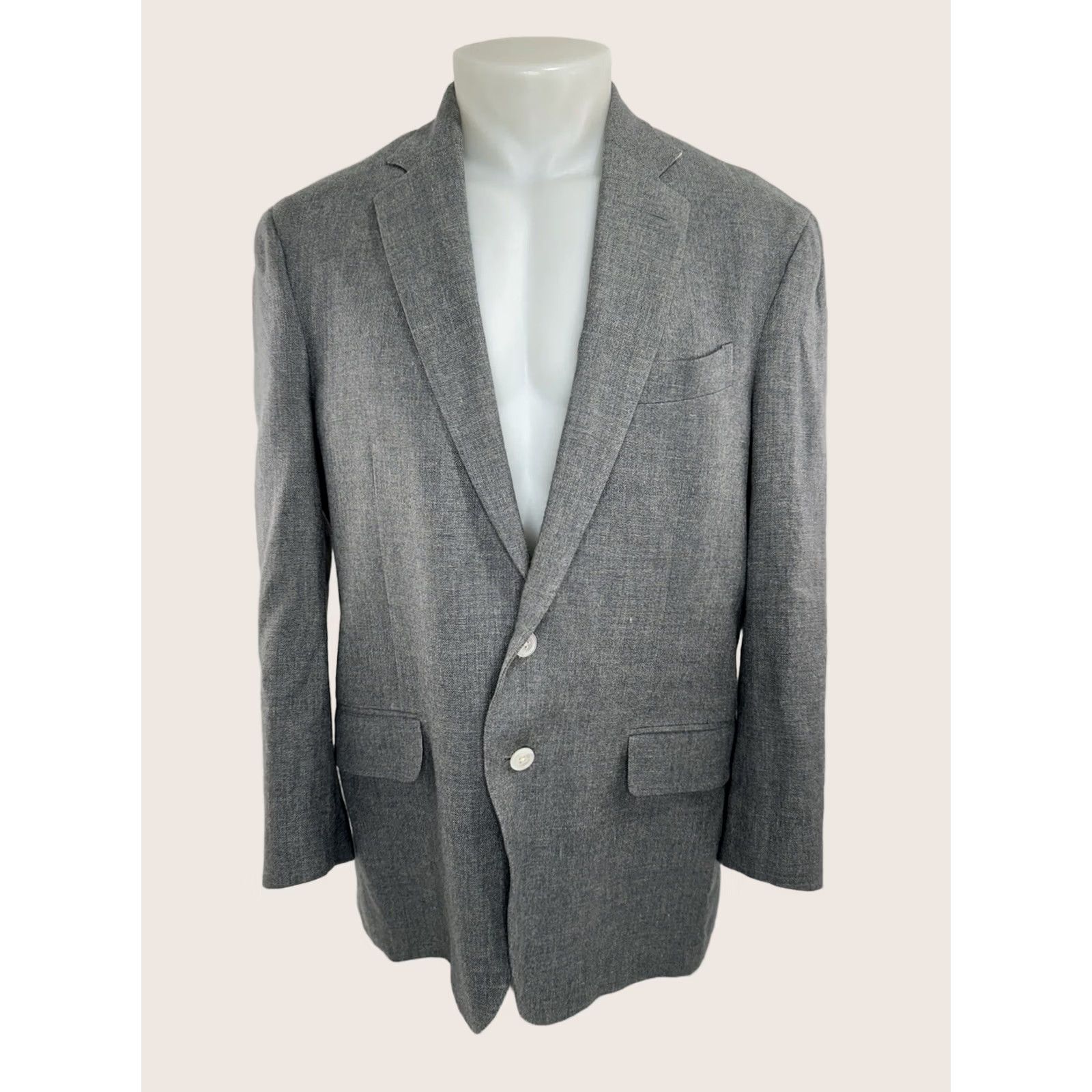 Boglioli Boglioli / Bergdorf Goodman - Cashmere / Linen Blazer Jacket Mens 42 Gray Size 42R - 1 Thumbnail