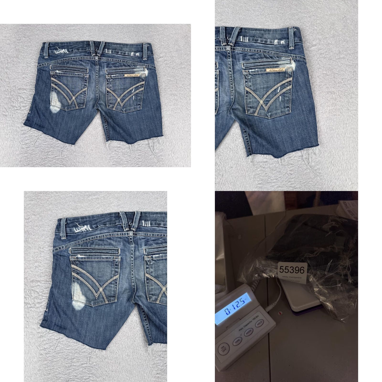 Vintage William Rast Shorts Womens 26x7 Blue Distressed Cut-Off Short Lisa Long Short Denim Size 26" / US 2 / IT 38 - 9 Thumbnail