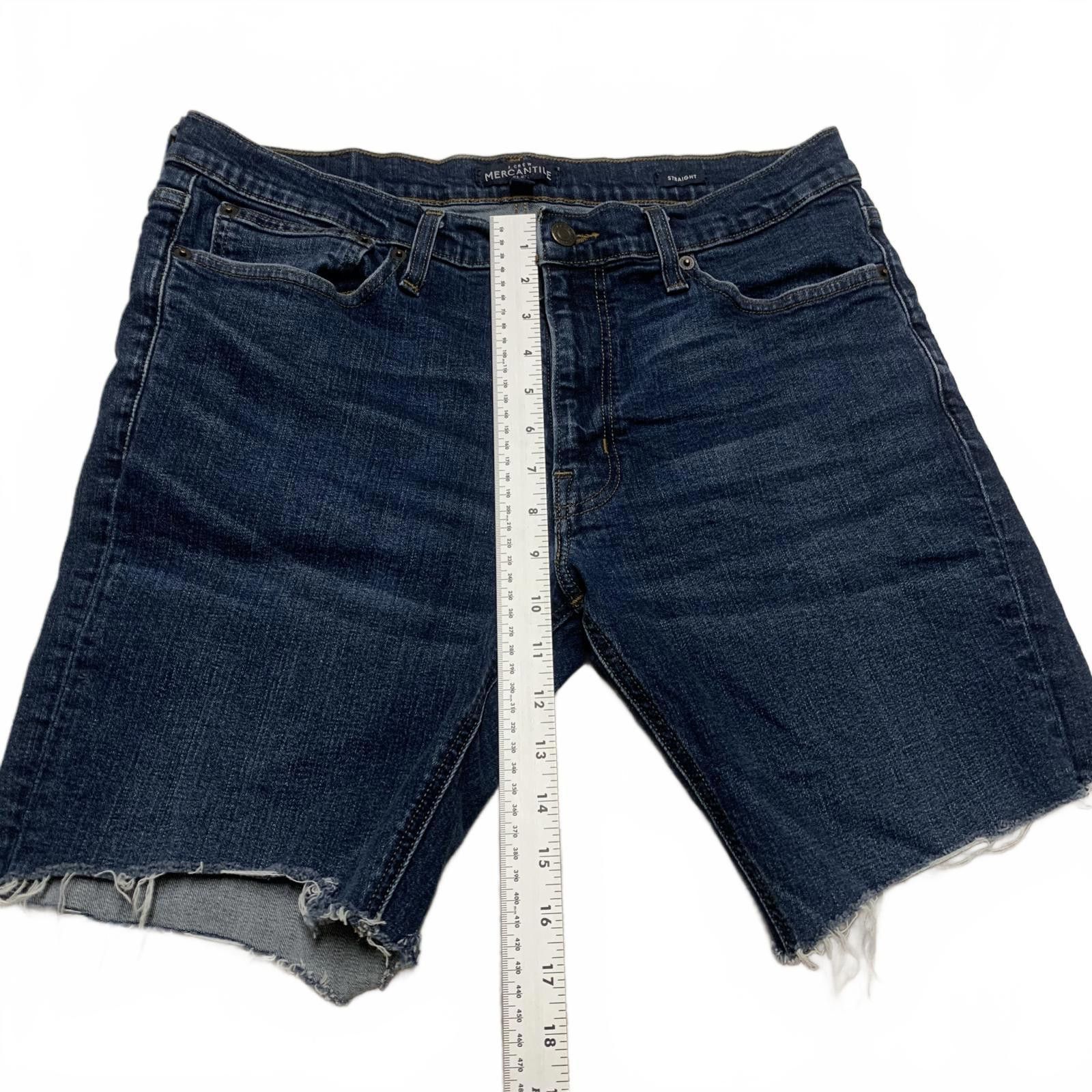 J.Crew J.Crew Mercantile 34x32 Dark Blue Denim Cutoff Shorts Size US 34 / EU 50 - 4 Thumbnail