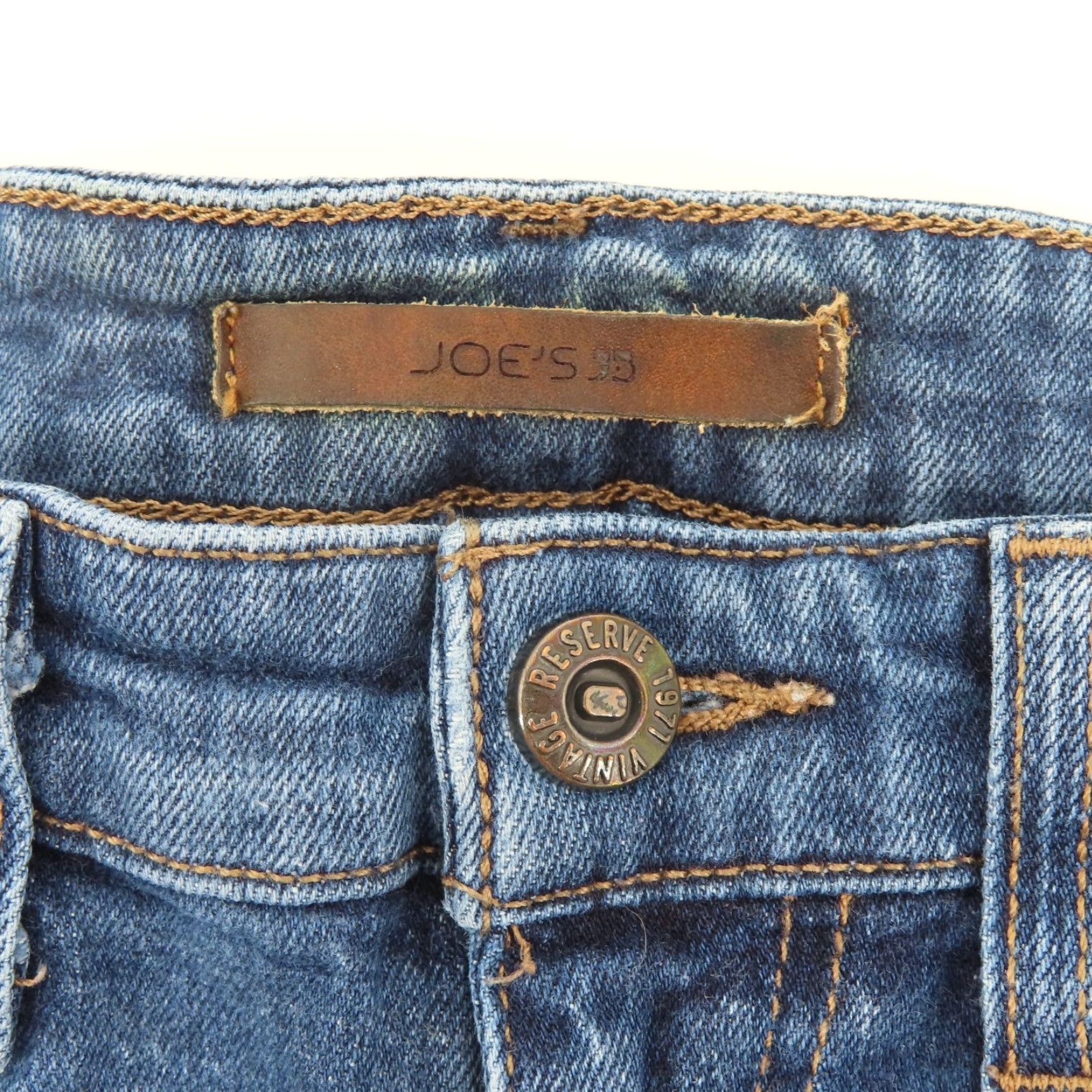 Vintage VINTAGE? No — Joe's Jeans Womens 24 Straight Ankle Medium Wash Solid Blue Denim Jeans Cotton Jacket? No Size 42" / US 20 - 7 Thumbnail