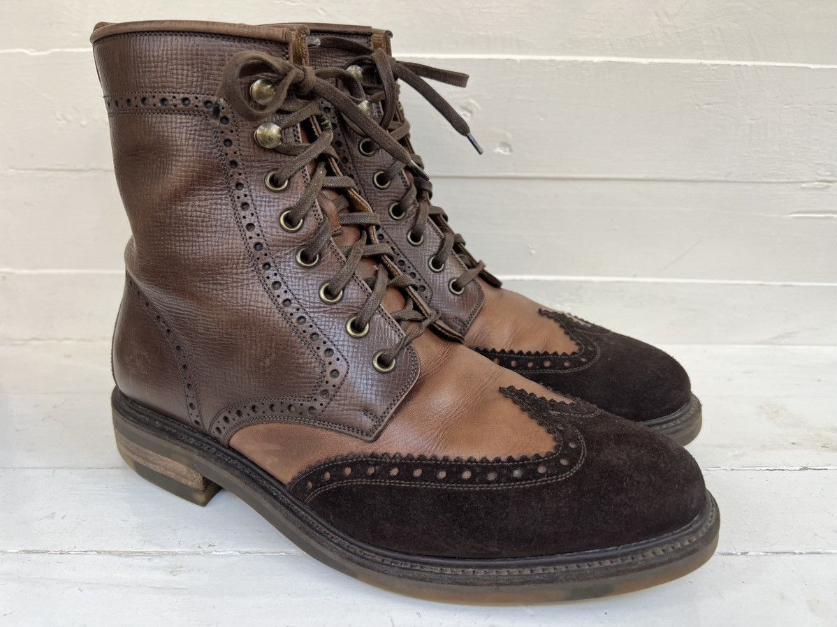 Salvatore Ferragamo Salvatore Ferragamo Lavorazione Tramezza Brown Boots Size US 8.5 / EU 41-42 - 1 Thumbnail