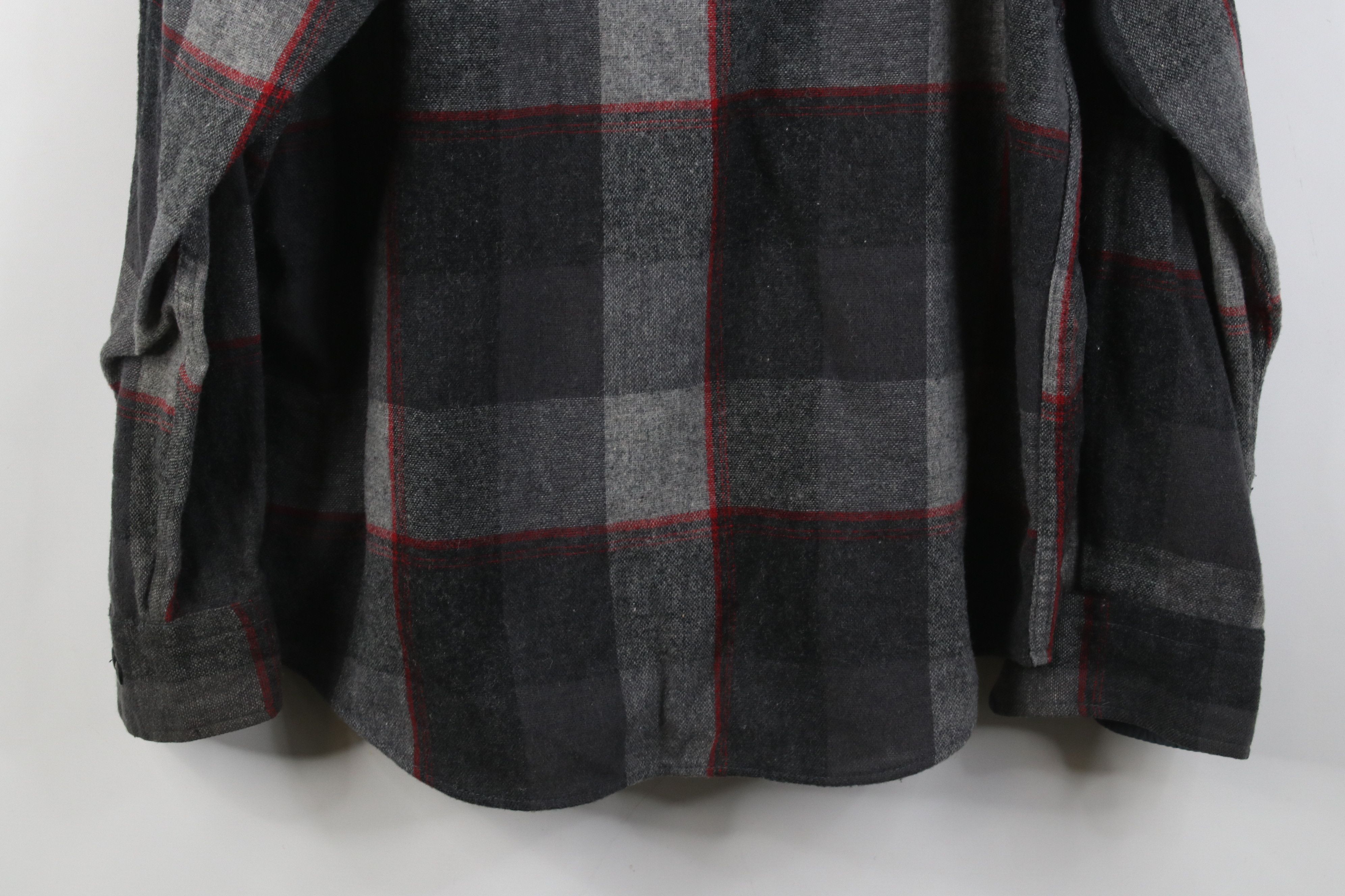 Vintage Vintage 80s 90s Streetwear Blend Knit Button Shirt Plaid Size US L / EU 52-54 / 3 - 15 Thumbnail