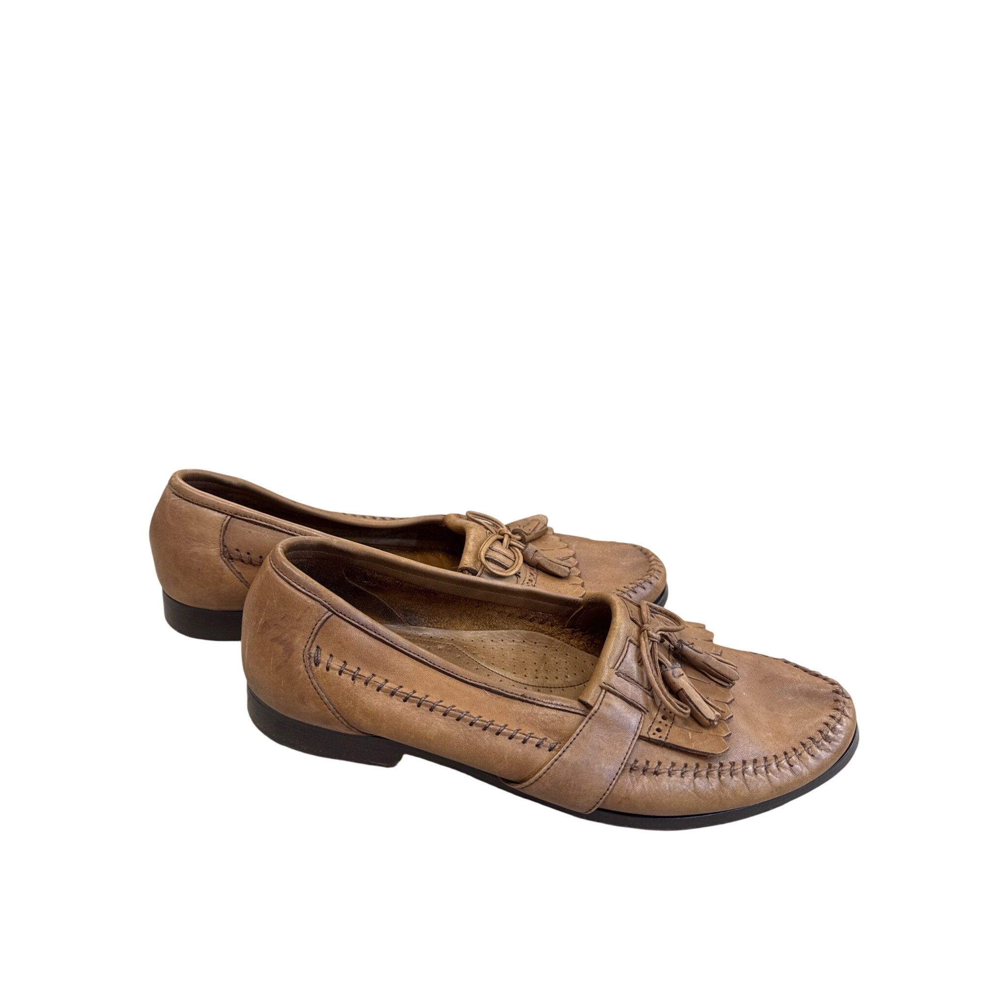 Frye Frye Mens Brown Leather Tassel Slip-On Loafers Size 12D Size US 12 / EU 45 - 5 Thumbnail