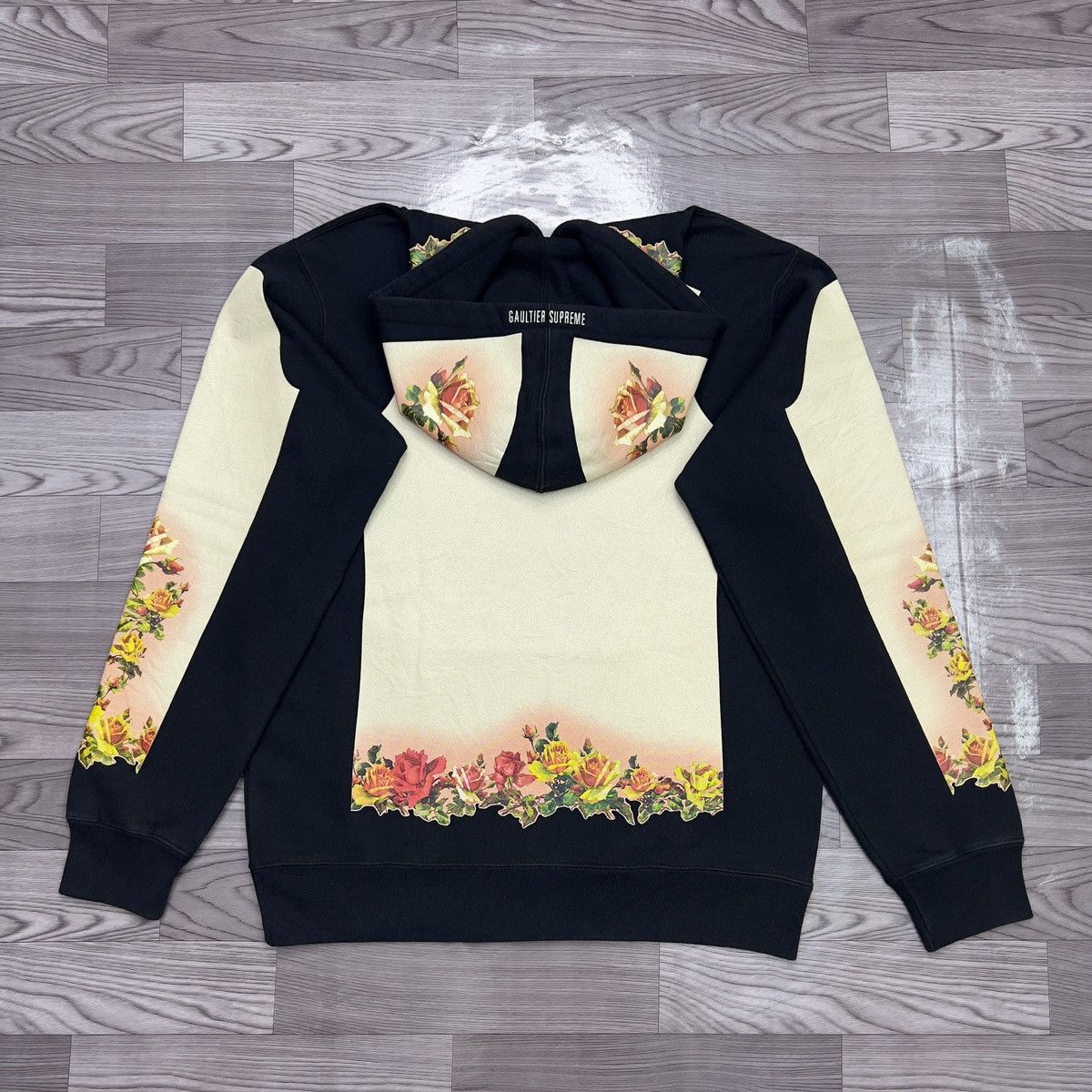 Jean Paul Gaultier × Supreme Supreme x Jean Paul Gaultier Floral Print Hooded Sweatshirt Size US M / EU 48-50 / 2 - 4 Thumbnail