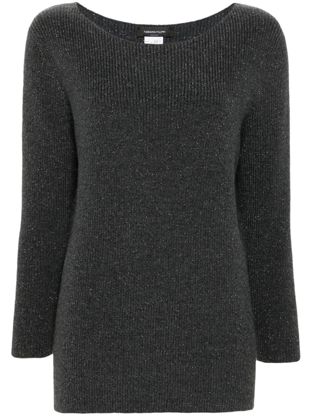 Fabiana Filippi WOOL BLEND BOATNECK SWEATER Size S / US 4 / IT 40 - 1 Thumbnail