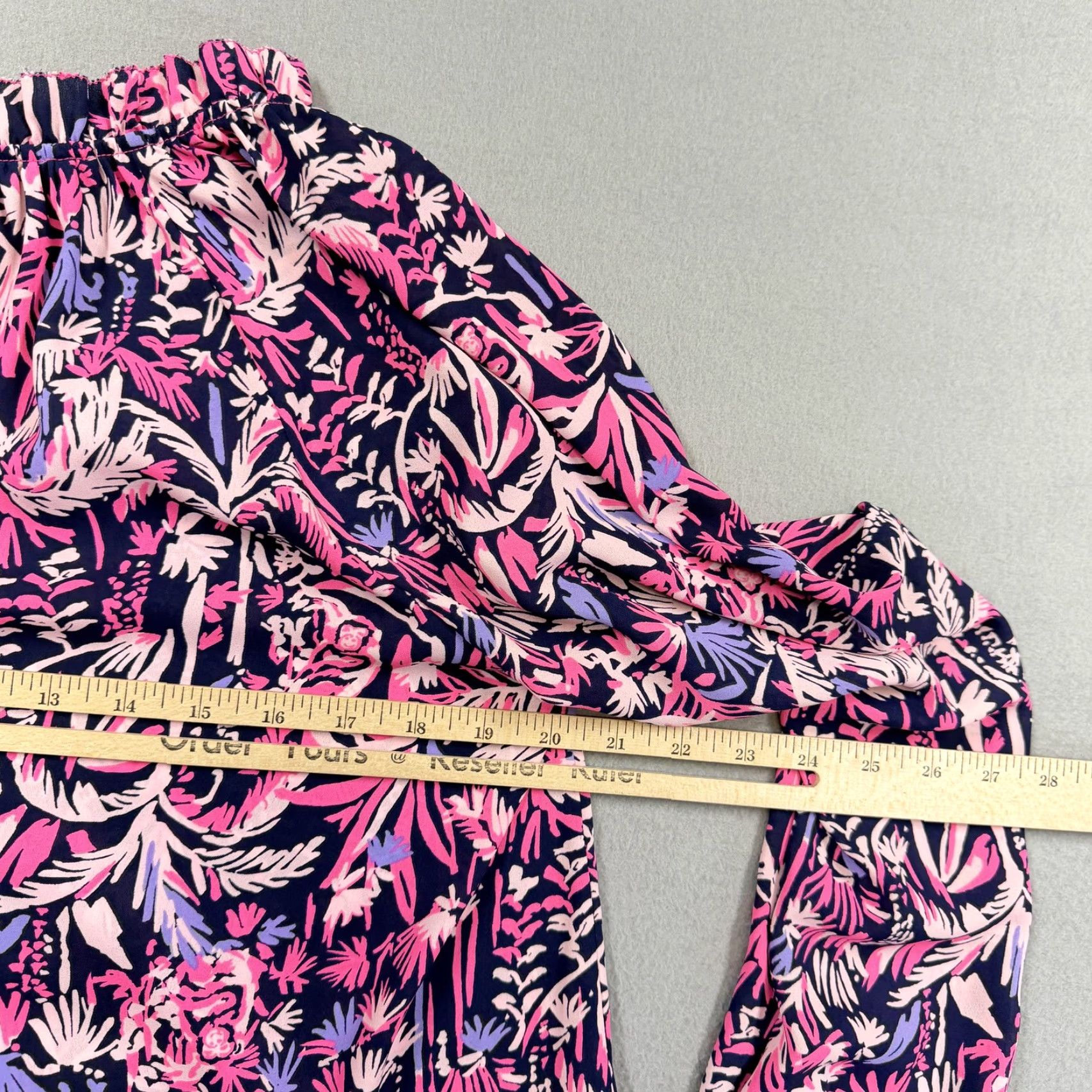 Lilly Pulitzer Lilly Pulitzer Blouse Womens Small Multicolor Floral Ruffle Tunic Long Sleeve Size S / US 4 / IT 40 - 5 Thumbnail