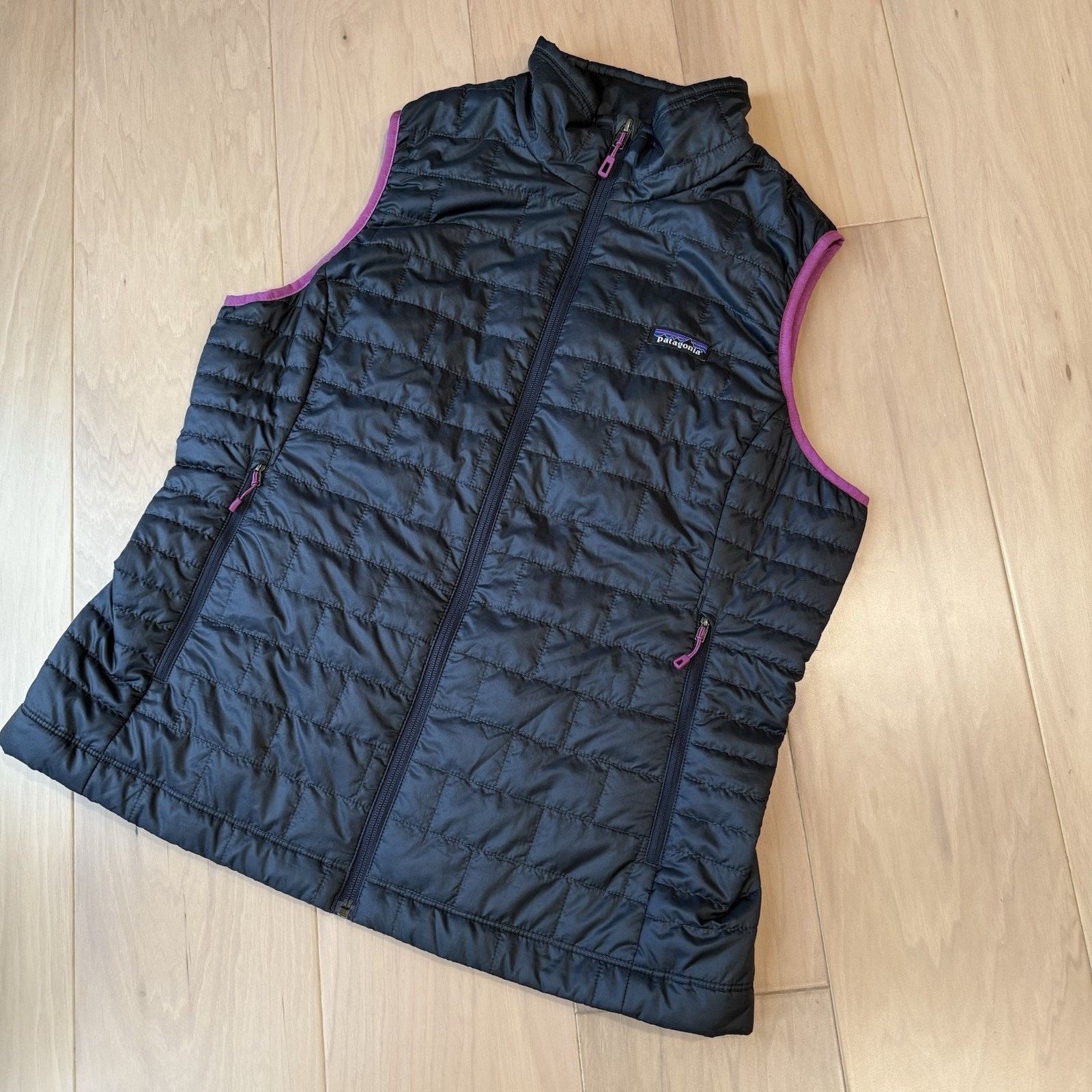 Patagonia Patagonia Nano Puff Vest Women's XL Navy Gray Full Zip Size XL / US 12-14 / IT 48-50 - 8 Thumbnail
