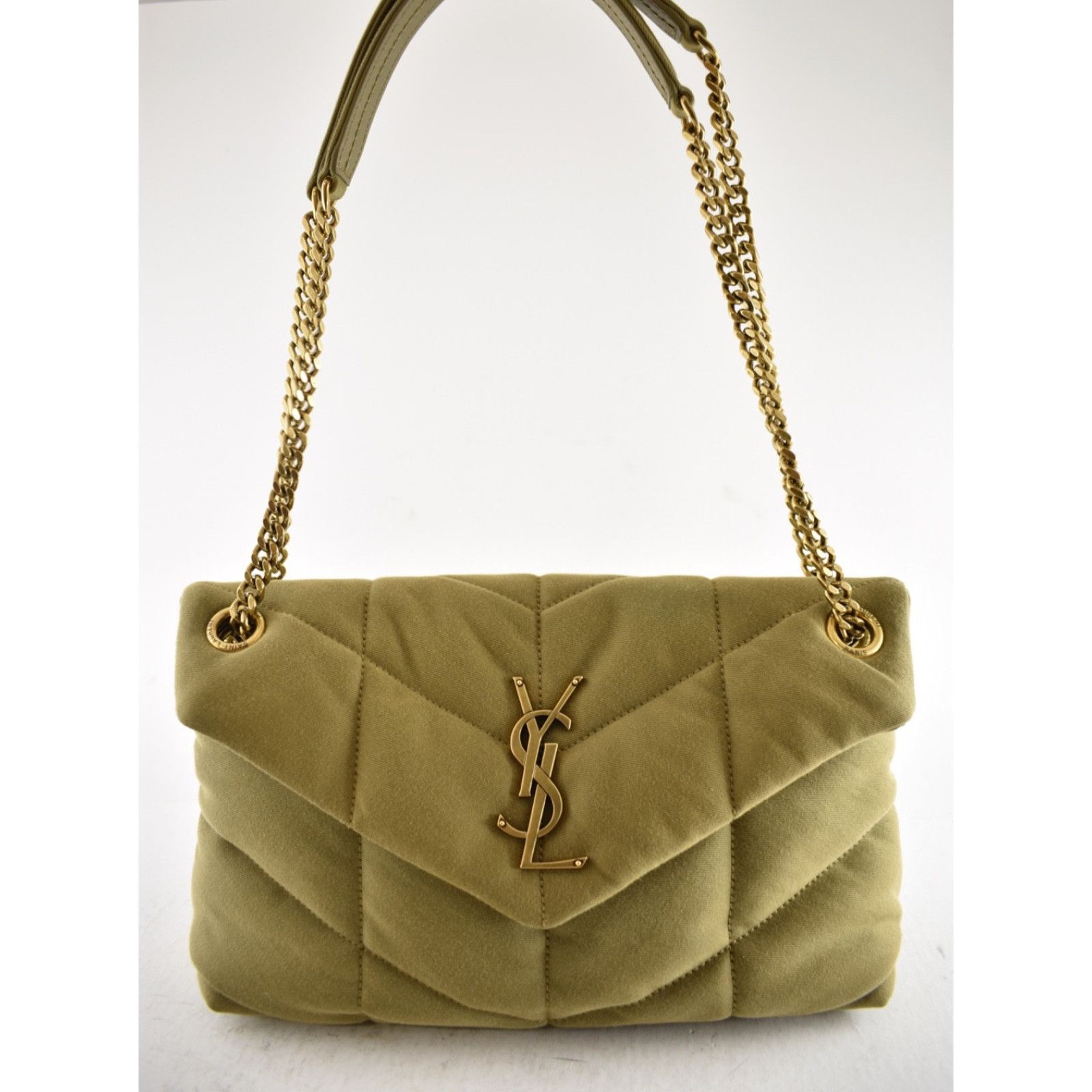 Yves Saint Laurent Saint Laurent Small Puffer Fir Green Gold YSL Crossbody Bag Size ONE SIZE - 5 Thumbnail