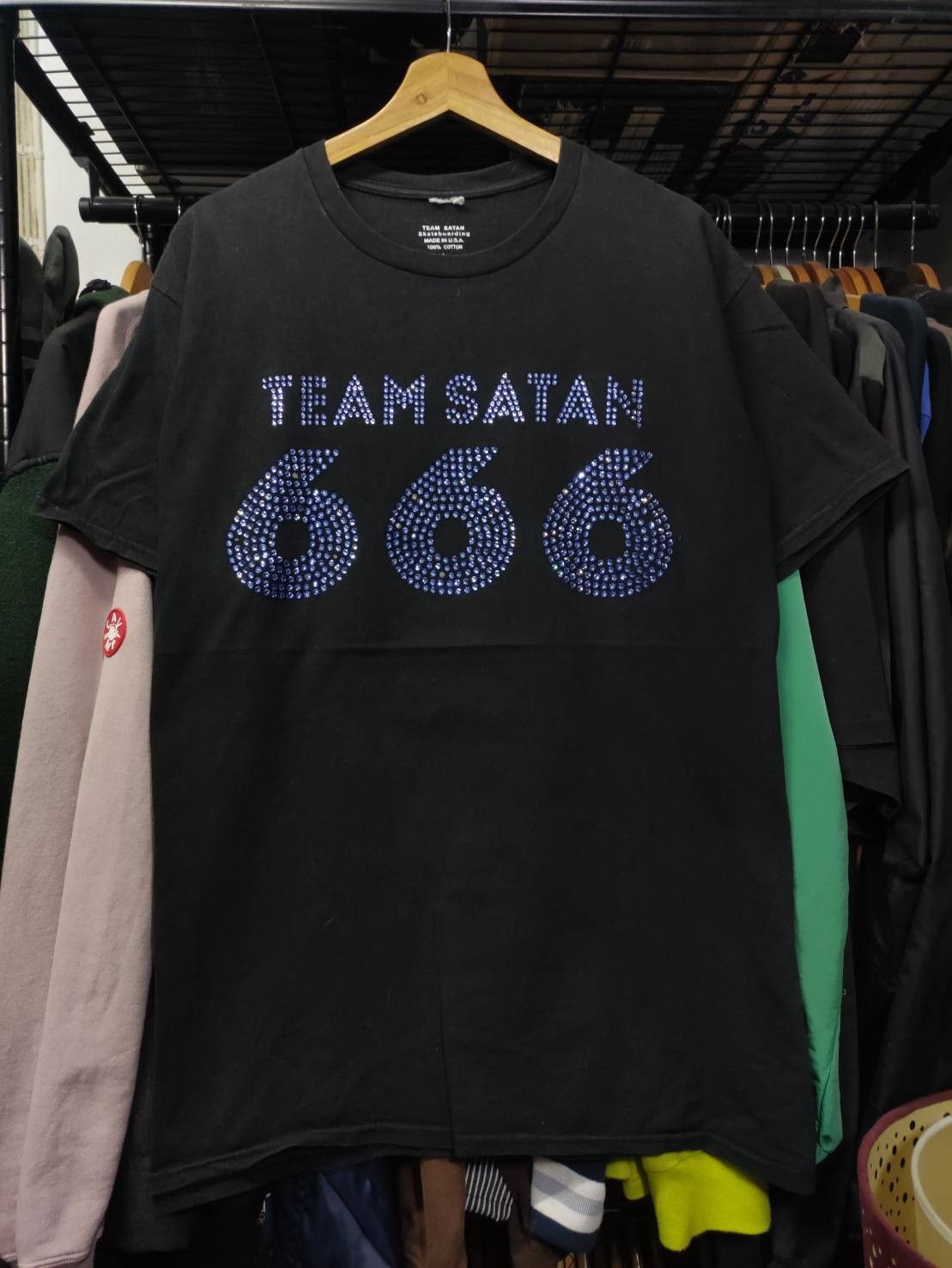 Joy Divizn Team Satan 666 Skateboarding Rhinestone Logo Joy Divizn Ian Size US L / EU 52-54 / 3 - 2 Thumbnail