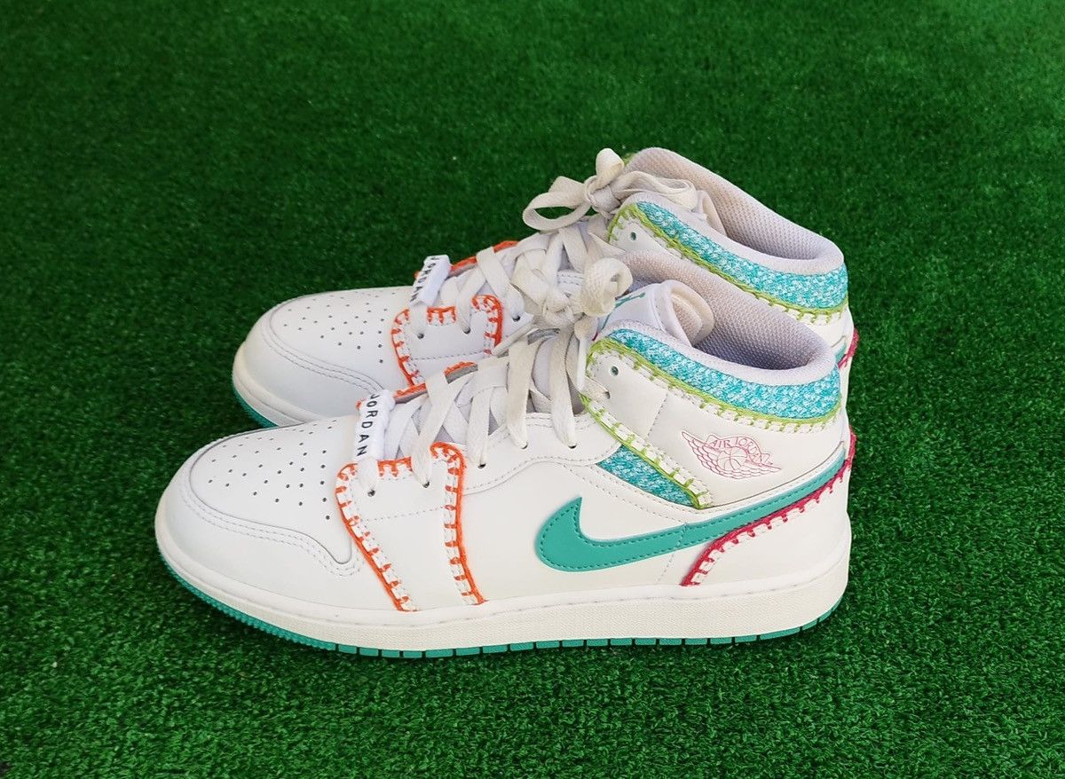 Jordan Brand Shoes Air Jordan 1 Mid "Multi Knit" #us6 - #eur38,5 Size US 6 / IT 36 - 3 Thumbnail