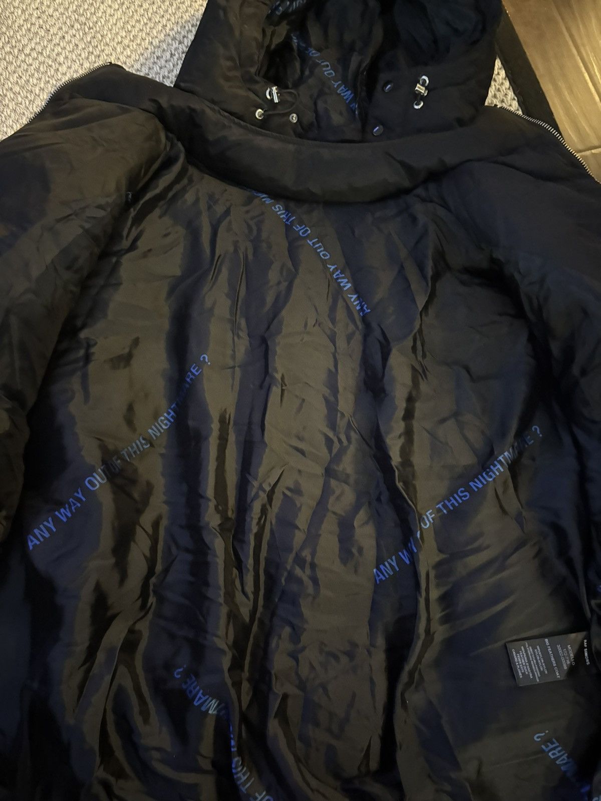 Raf Simons Raf Simons AW17 Big Feather Jacket Down Coat Oversized Black Size US M / EU 48-50 / 2 - 4 Thumbnail