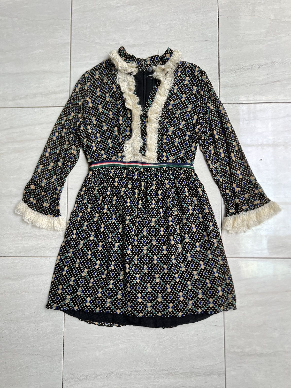 Anna Sui ANNA SUI Motive Midi Dress Size XS / US 0-2 / IT 36-38 - 6 Thumbnail