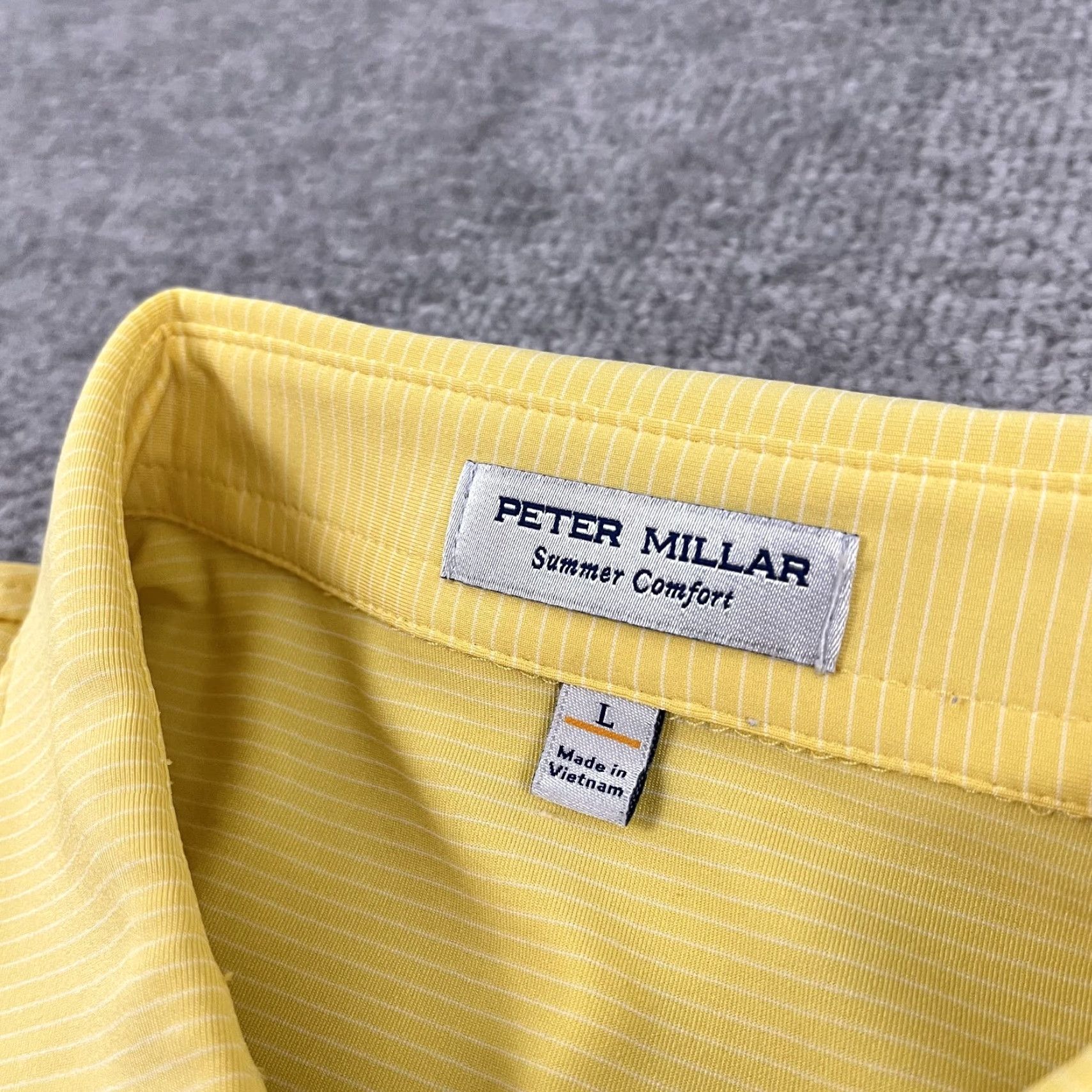 Peter Millar Peter Millar Shirt Mens Large Yellow Rehoboth Beach CC Eagle Golf Preppy Size US L / EU 52-54 / 3 - 4 Thumbnail