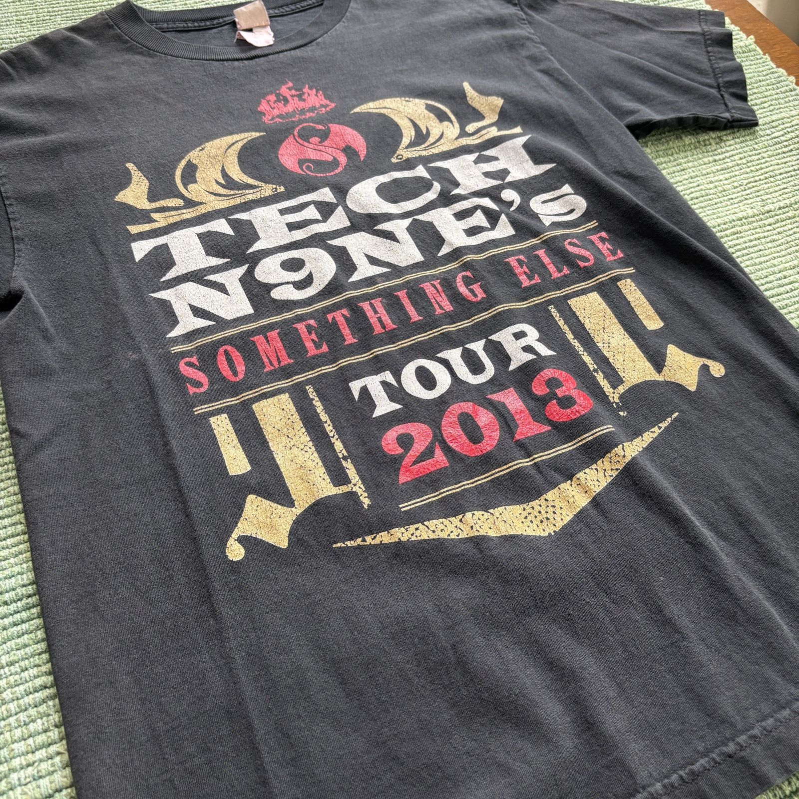 Vintage 2013 Tech N9ne Tour Tee Shirt, Faded Black Cotton Tee Sz M Size US M / EU 48-50 / 2 - 4 Thumbnail