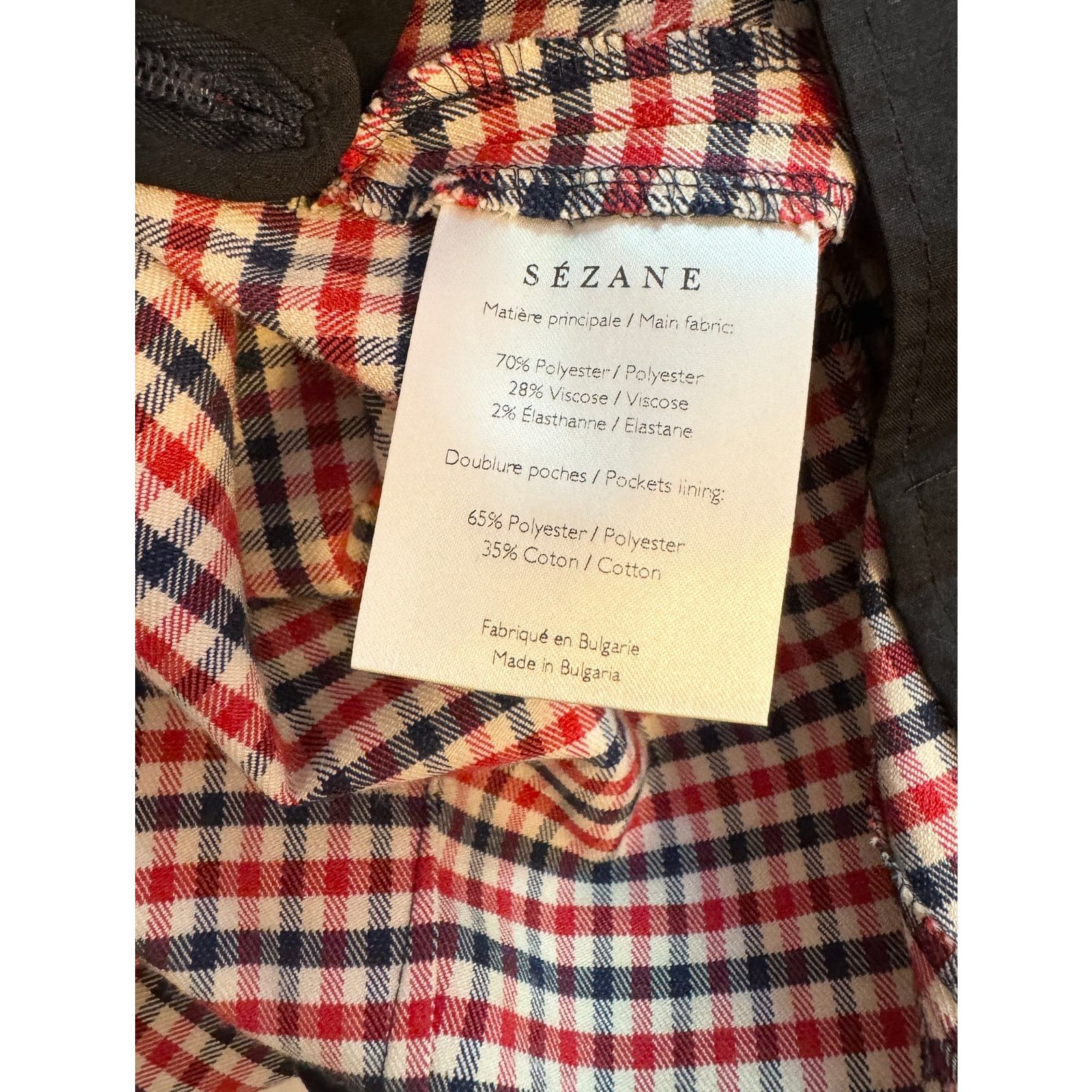 Sezane NWOT Sezane Clara Trousers Mid-Rise Plaid Pants Size 36 Size 26" / US 2 / IT 38 - 7 Thumbnail