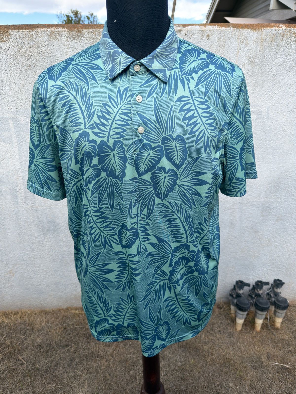 Reyn Spooner PreOwned Reyn Spooner Brrr Polo Shirt Hawaiian Print Men's L Size US L / EU 52-54 / 3 - 1 Thumbnail