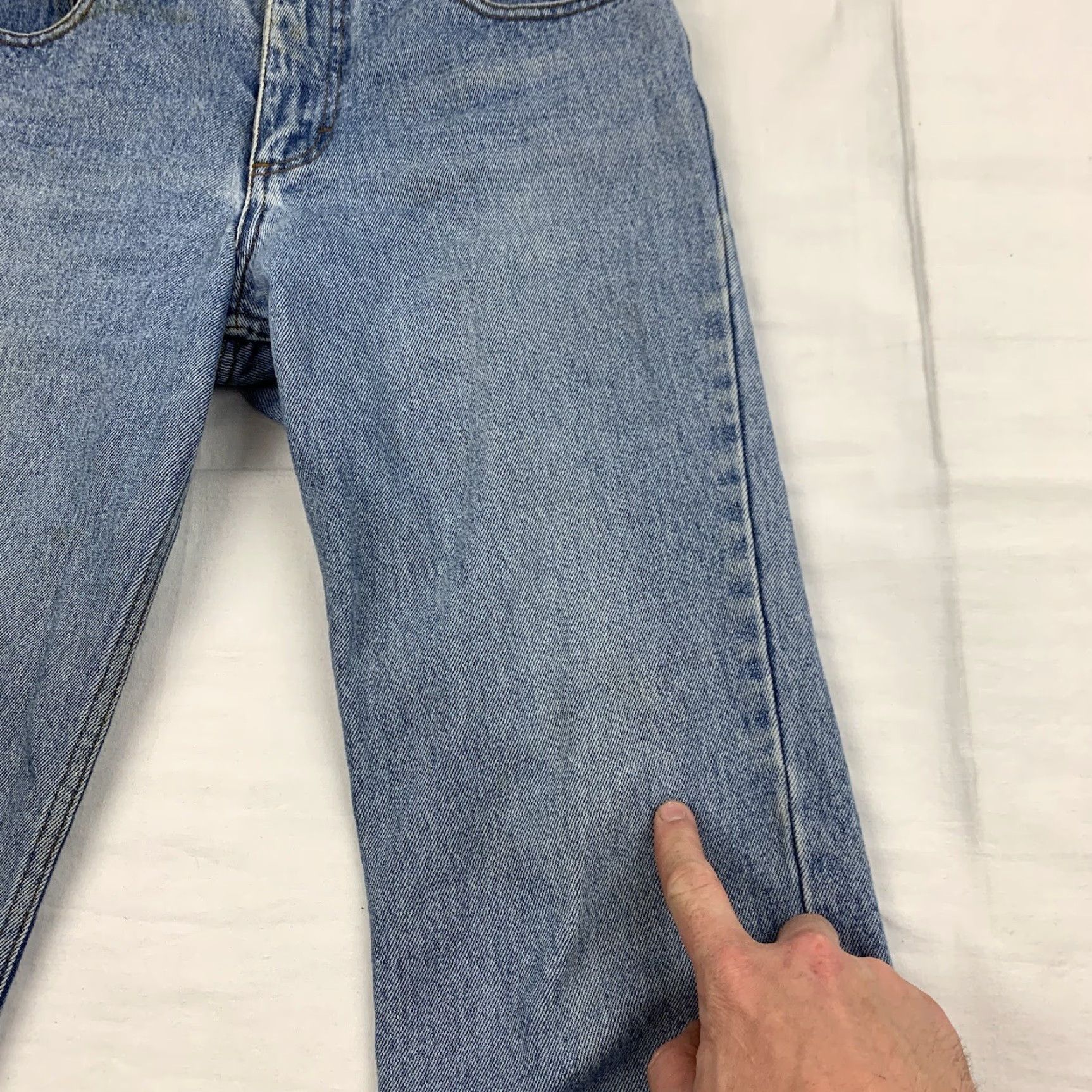 Jordache Vintage Jordache Jeans Womens 28 Blue Flare Denim Worn Grunge 90s 80s USA Flickr? Size 28" / US 6 / IT 42 - 7 Thumbnail