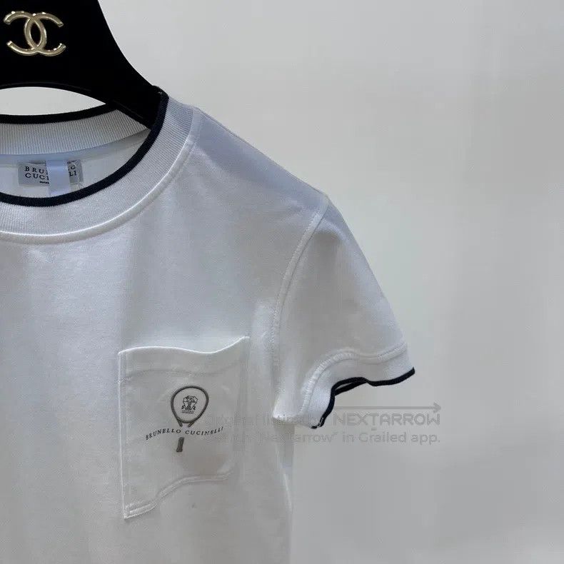 Brunello Cucinelli Brunello Cucinelli Color-blocked pocket T-shirt Size XS / US 0-2 / IT 36-38 - 3 Thumbnail