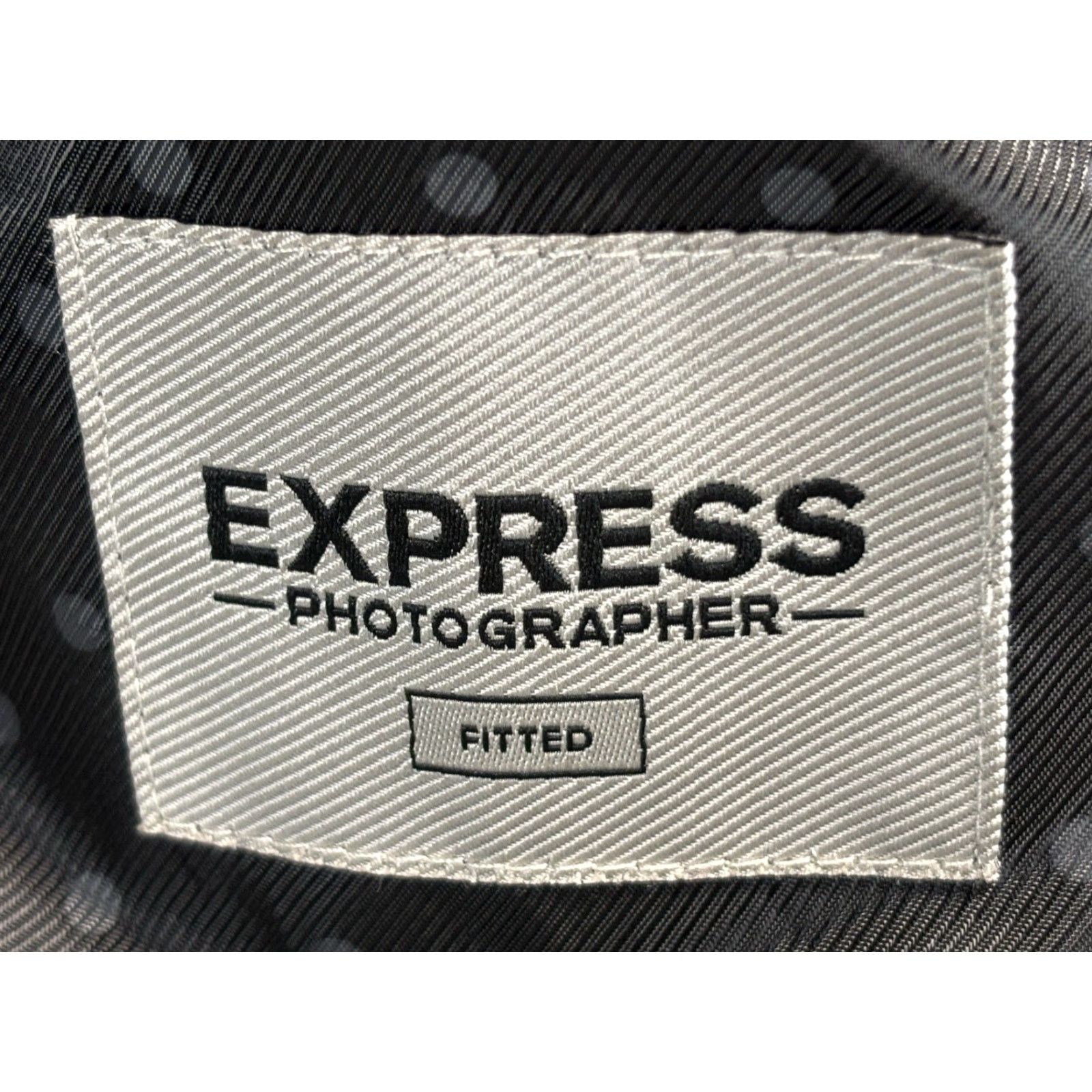 Express Express Blazer Jacket 42R Mens Slim Grey Cotton Blend Two-Button Blazer Sport Coat Shirt? Size 42R - 7 Thumbnail