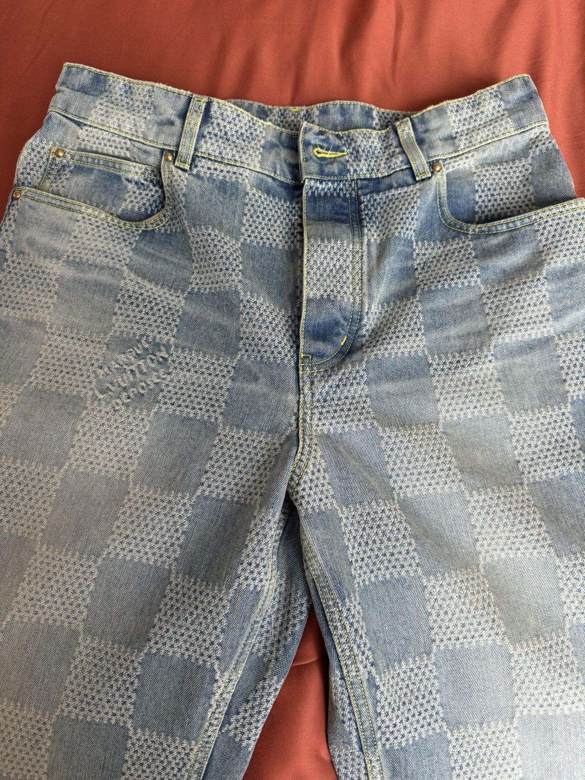 Louis Vuitton Louis Vuitton Damier Denim Checkered Jeans Size US 32 / EU 48 - 1 Thumbnail