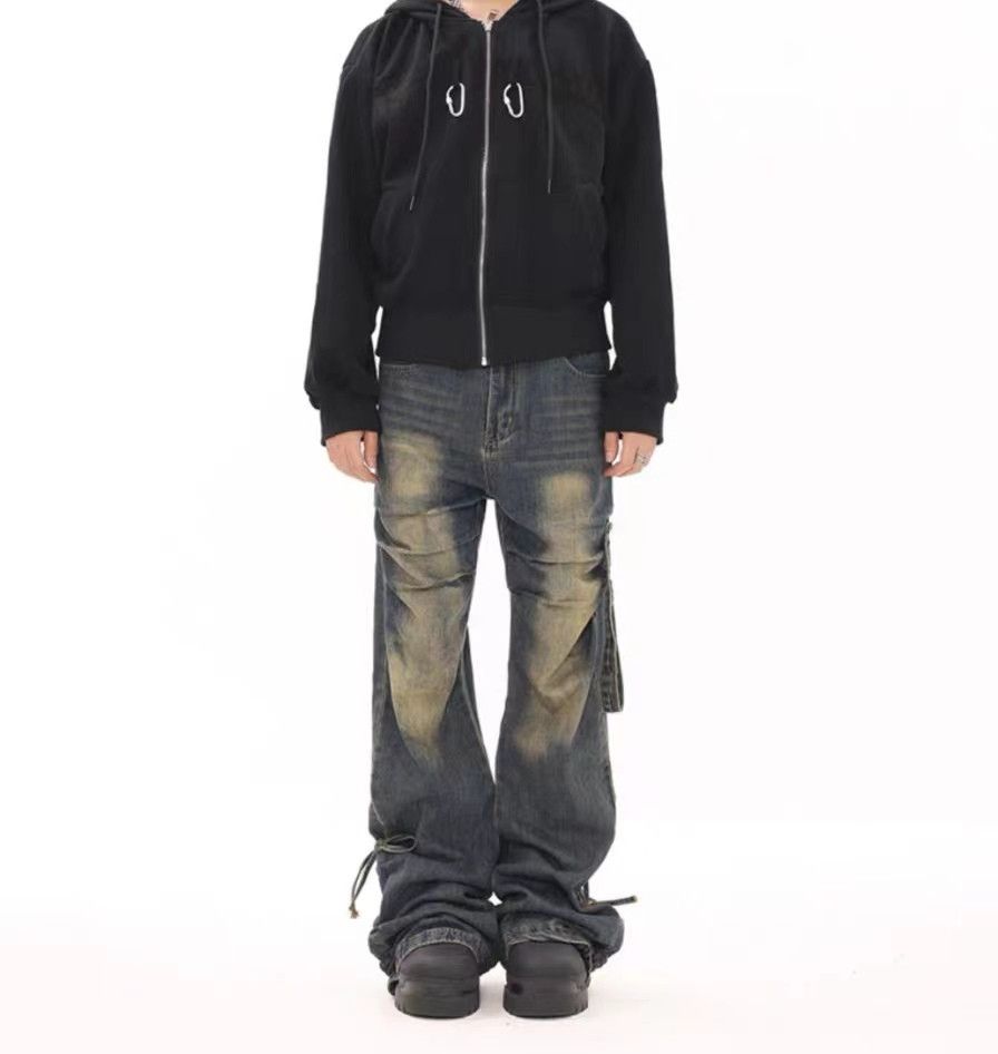 Japanese Brand × Jean Vintage washed pleated heavyweight rare jeans Size US 30 / EU 46 - 5 Thumbnail