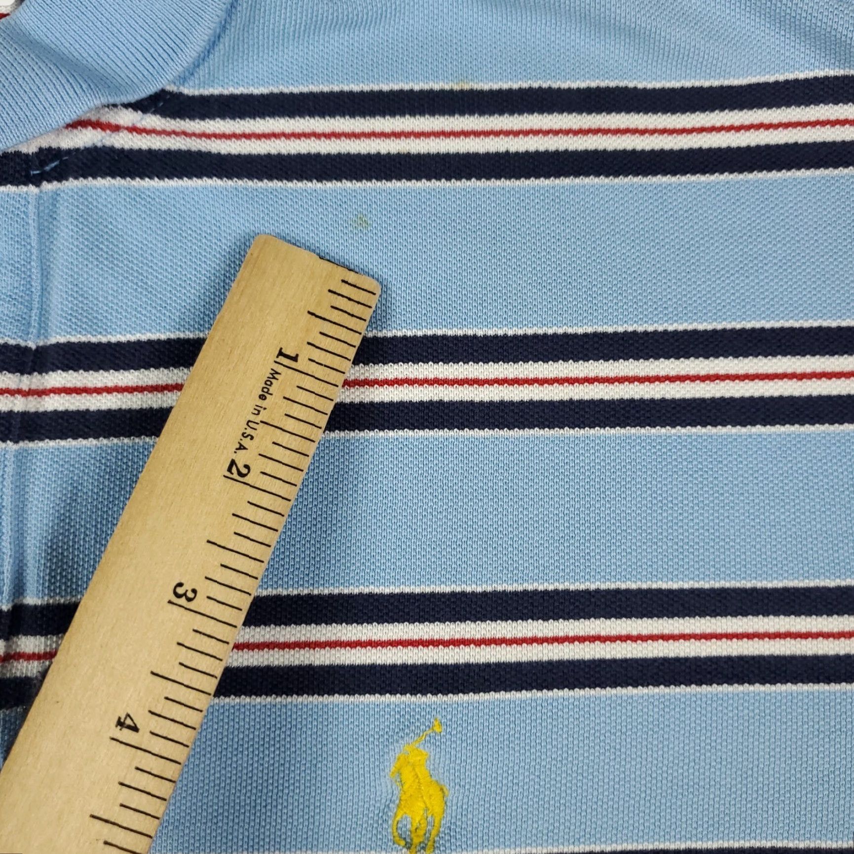 Ralph Lauren Ralph Lauren Polo Shirt Mens L Blue Striped Pony Casual Short Sleeve Polo Shirt Regular Fit Blue Polo Mens L Size US L / EU 52-54 / 3 - 5 Thumbnail