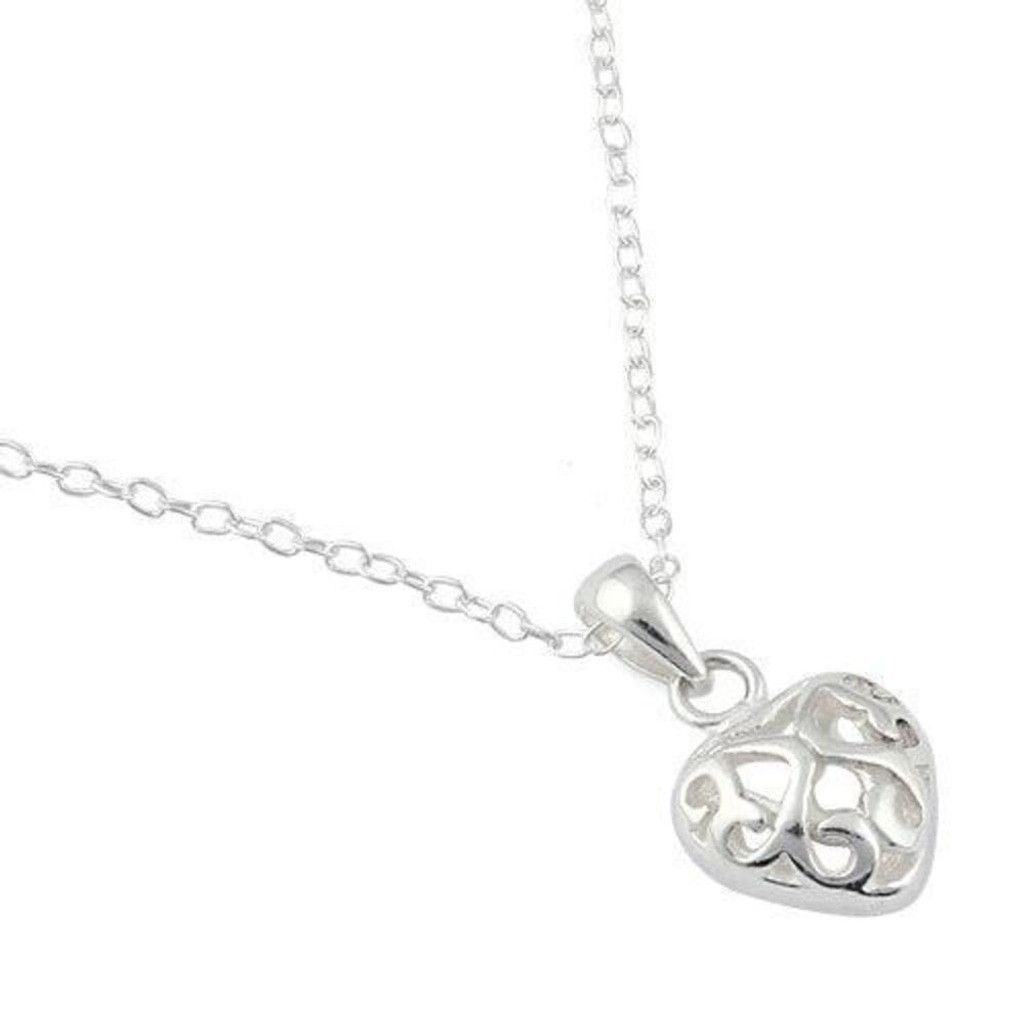 Other Sterling Silver Curly Heart Necklace New Size ONE SIZE - 1 Thumbnail