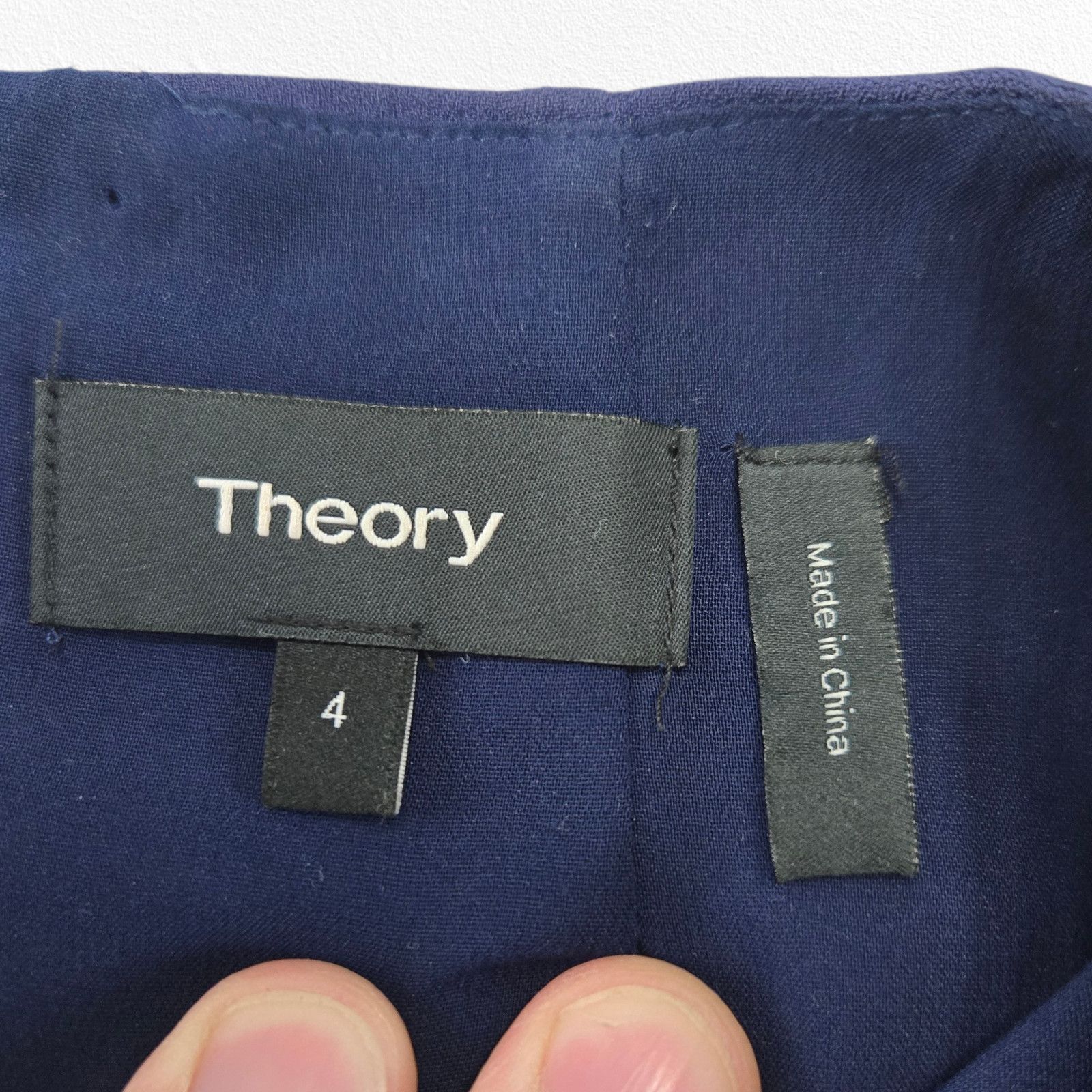 Theory Navy Blue Pleated Hem Modern Sleeveless Dress Size 4 Size S / US 4 / IT 40 - 5 Thumbnail