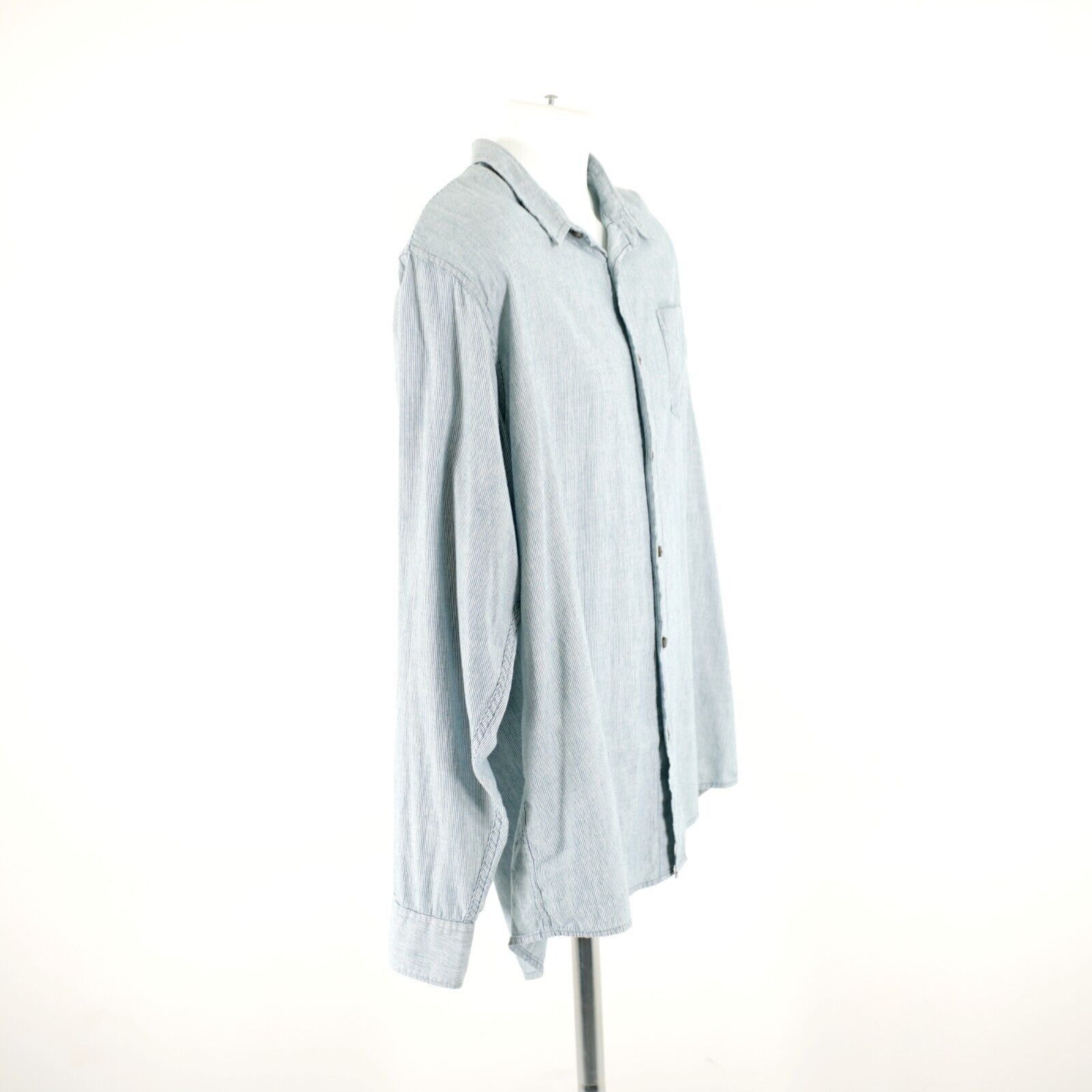 Wrangler Wrangler Green Striped XL Pocket Front Collared Dress Shirt Size US XL / EU 56 / 4 - 7 Thumbnail