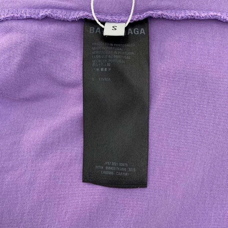 Balenciaga Balenciaga Cotton hooded long-sleeve sweatshirt with purpl Size US S / EU 44-46 / 1 - 6 Thumbnail