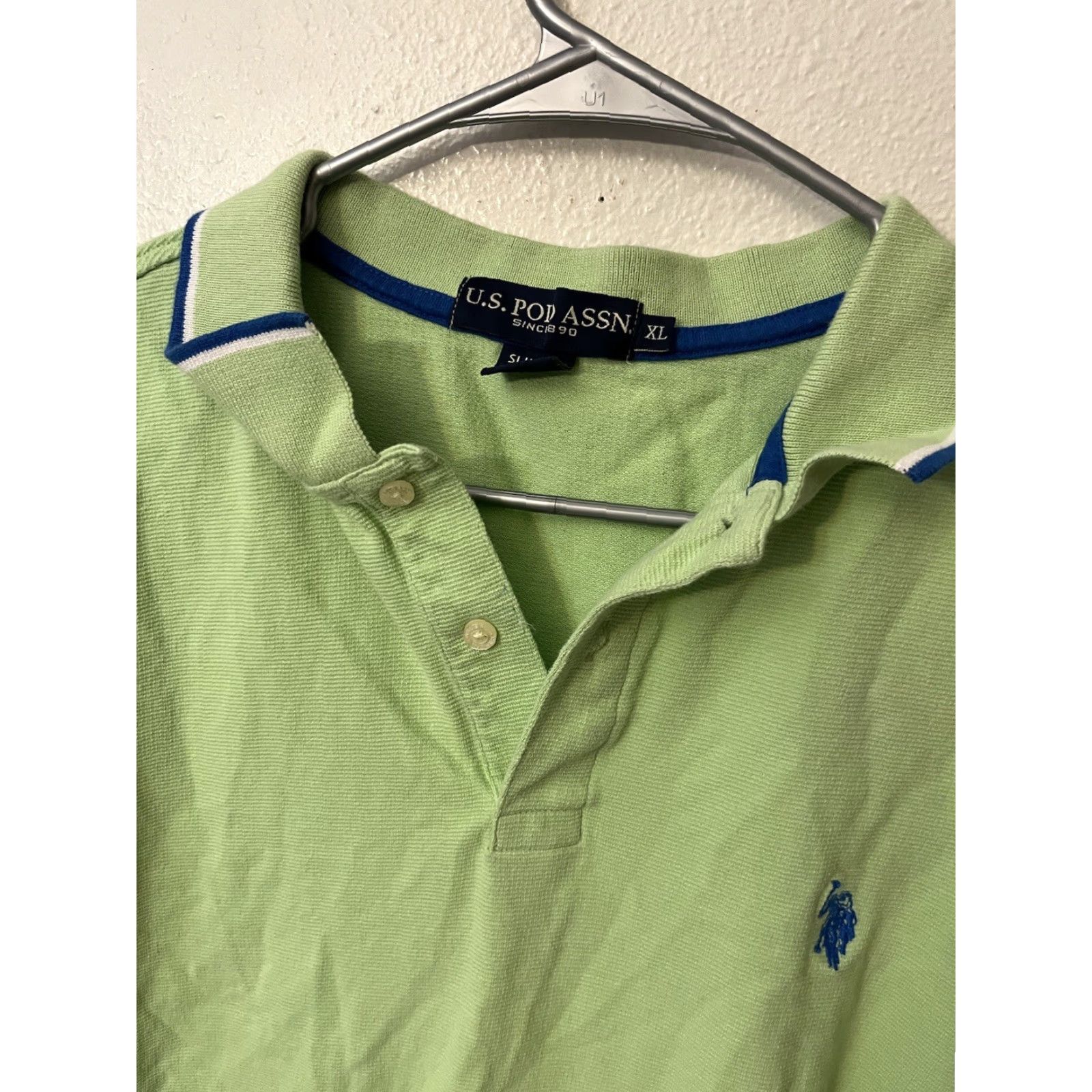 Vintage US Polo Assn Polo Shirt Short Sleeve Collared Size XL Green Logo Men Size US XL / EU 56 / 4 - 3 Thumbnail