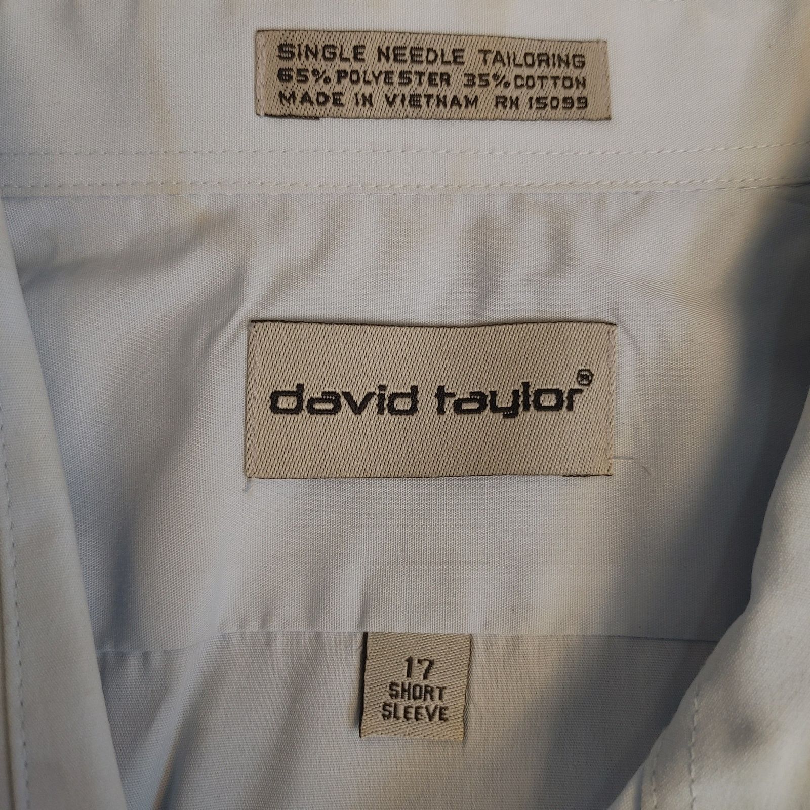Other David Taylor Men's 17 Light Blue SS Buttn Down Casual Shirt Size US XL / EU 56 / 4 - 3 Thumbnail