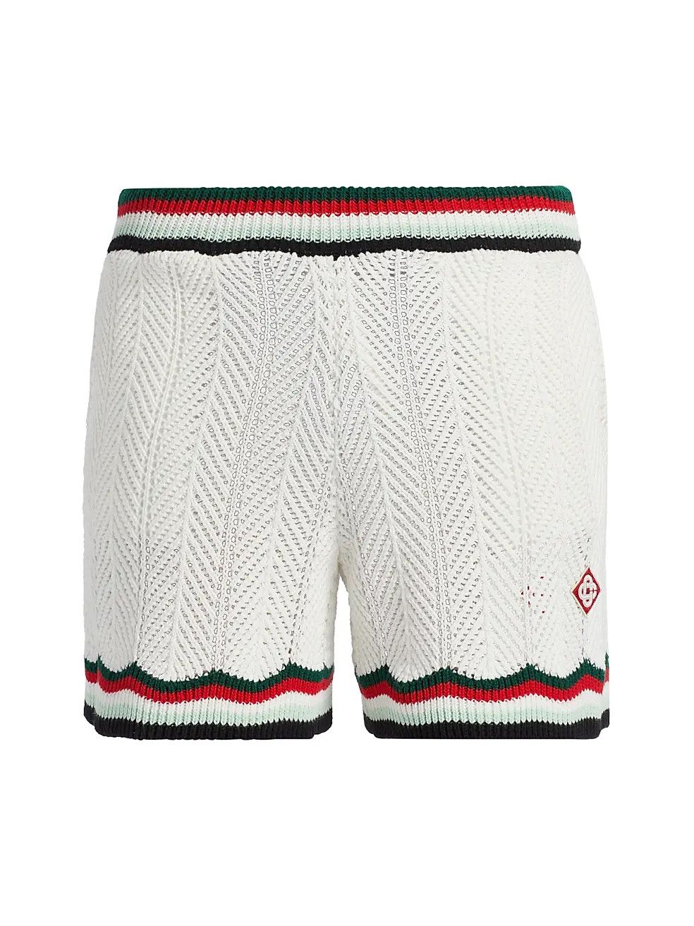 Casablanca os11x0326 Chevron Faux Crochet Shorts in Multicolor Size US 36 / EU 52 - 1 Thumbnail