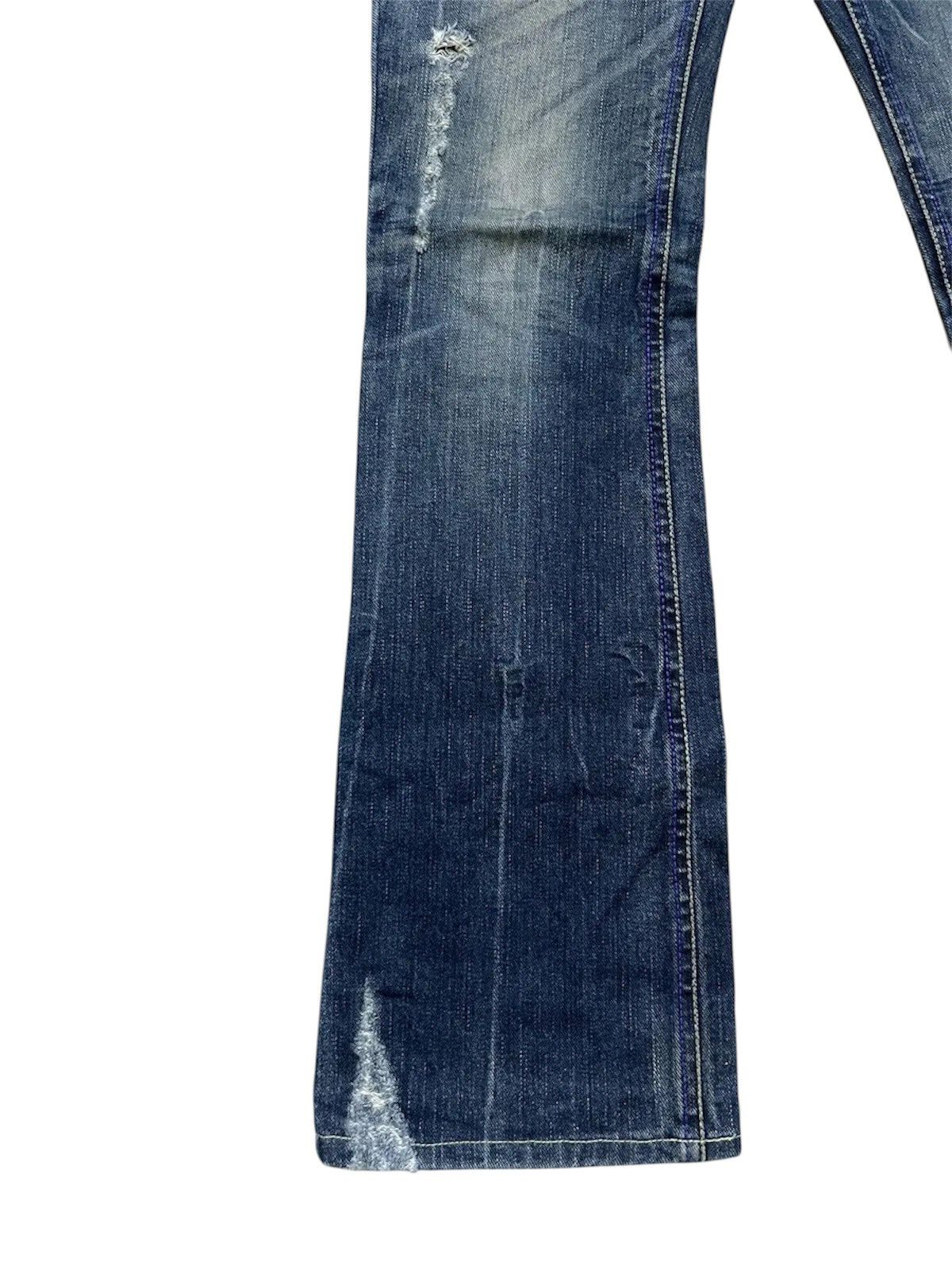 If Six Was Nine MIDAS Distressed Flare Jeans Size US 28 / EU 44 - 5 Thumbnail