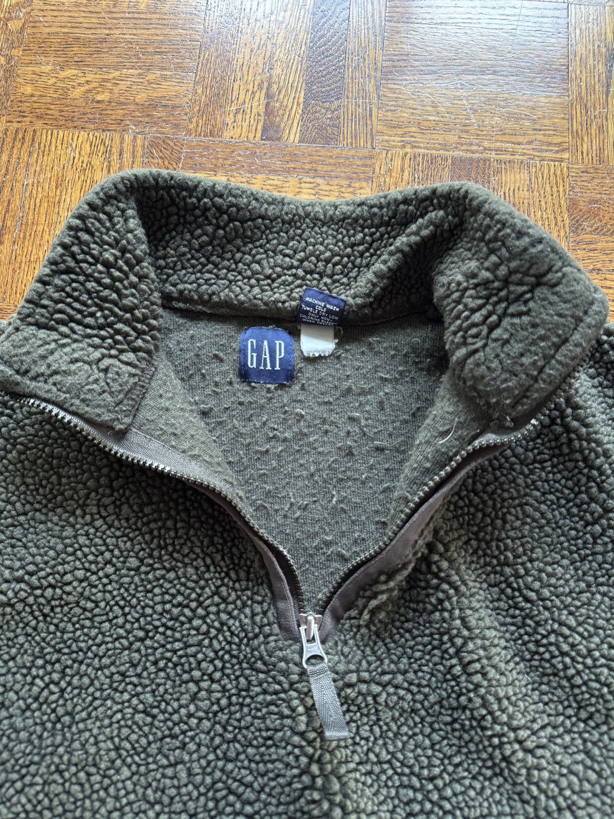 Gap Vintage 90s Gap Deep Pile Fleece Quarter Zip Pullover Size US S / EU 44-46 / 1 - 4 Thumbnail