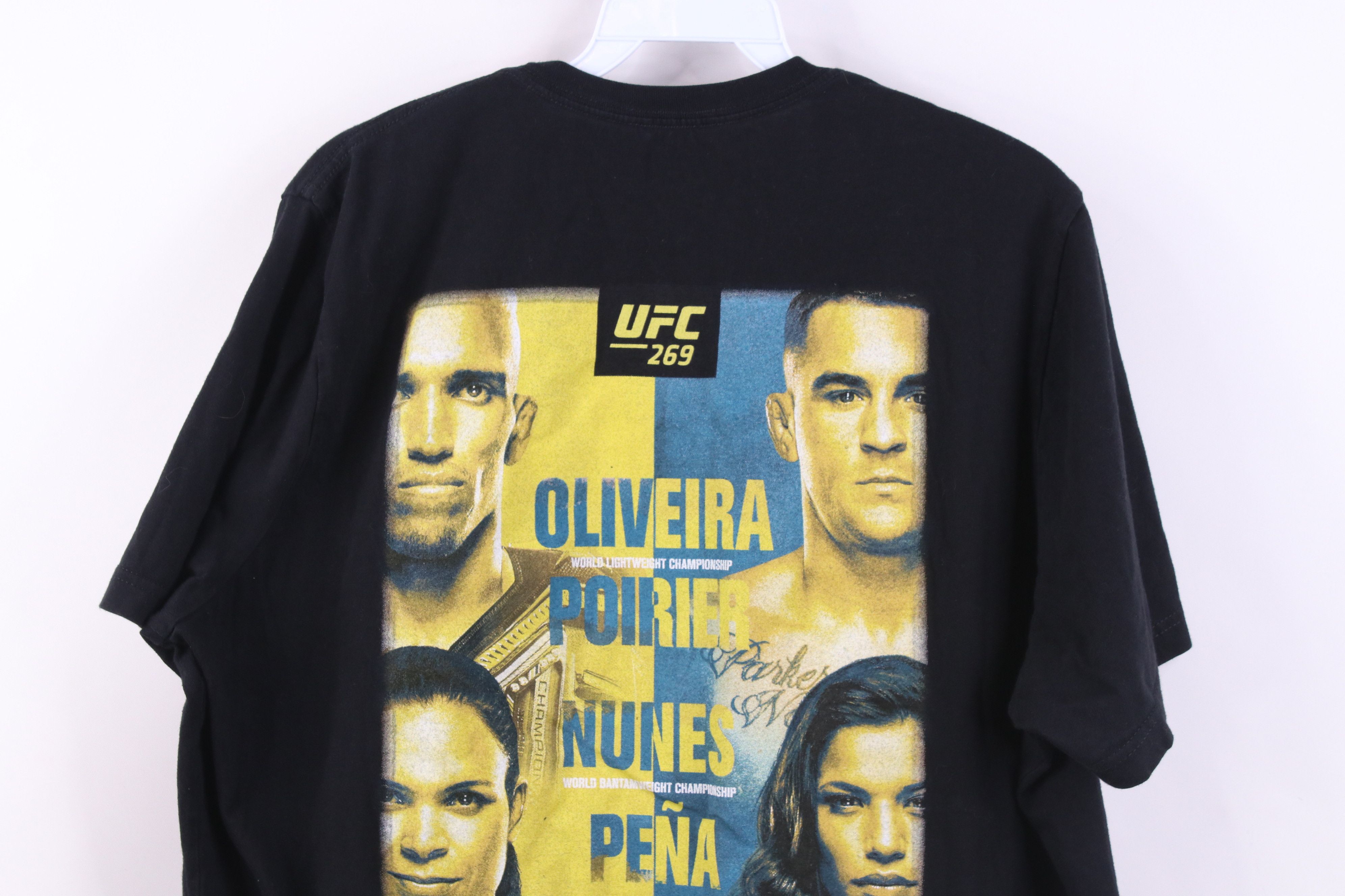Vintage Y2K UFC 269 Oliveira vs Poirier Nunes vs Pena T-Shirt Black Size US XL / EU 56 / 4 - 11 Thumbnail