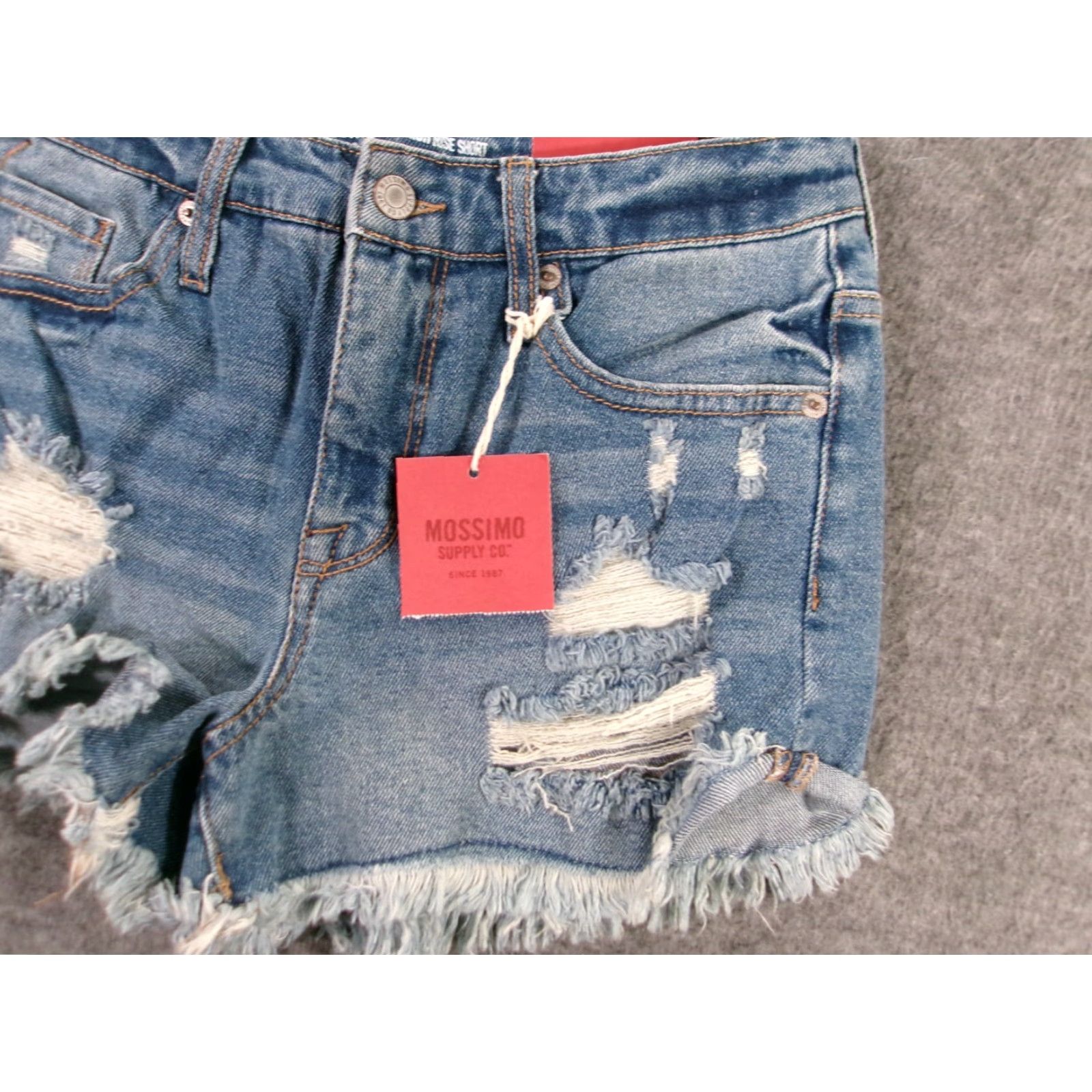 Mossimo Mossimo Cut Off Shorts Women 4 Blue Jorts Distressed Biker Daisy Duke Booty NEW Shirt Category? Size 27" / US 4 / IT 40 - 2 Thumbnail