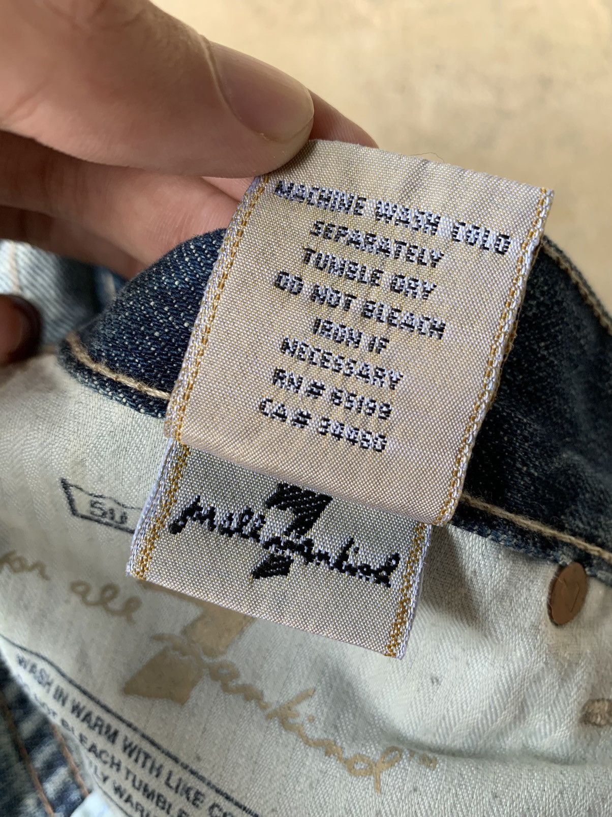 Japanese Brand × Le Grande Bleu (L.G.B.) MAKIND SEVEN FOR ALL FLARE DISTRESSED DENIM Size US 28 / EU 44 - 9 Thumbnail