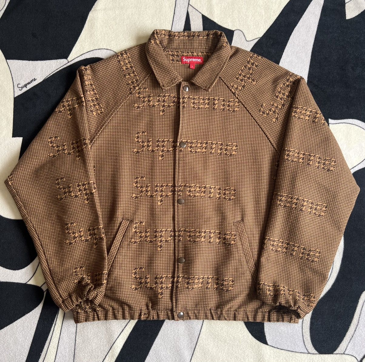 Streetwear × Supreme × Vintage FW20 Supreme Houndstooth Logos Snap 
