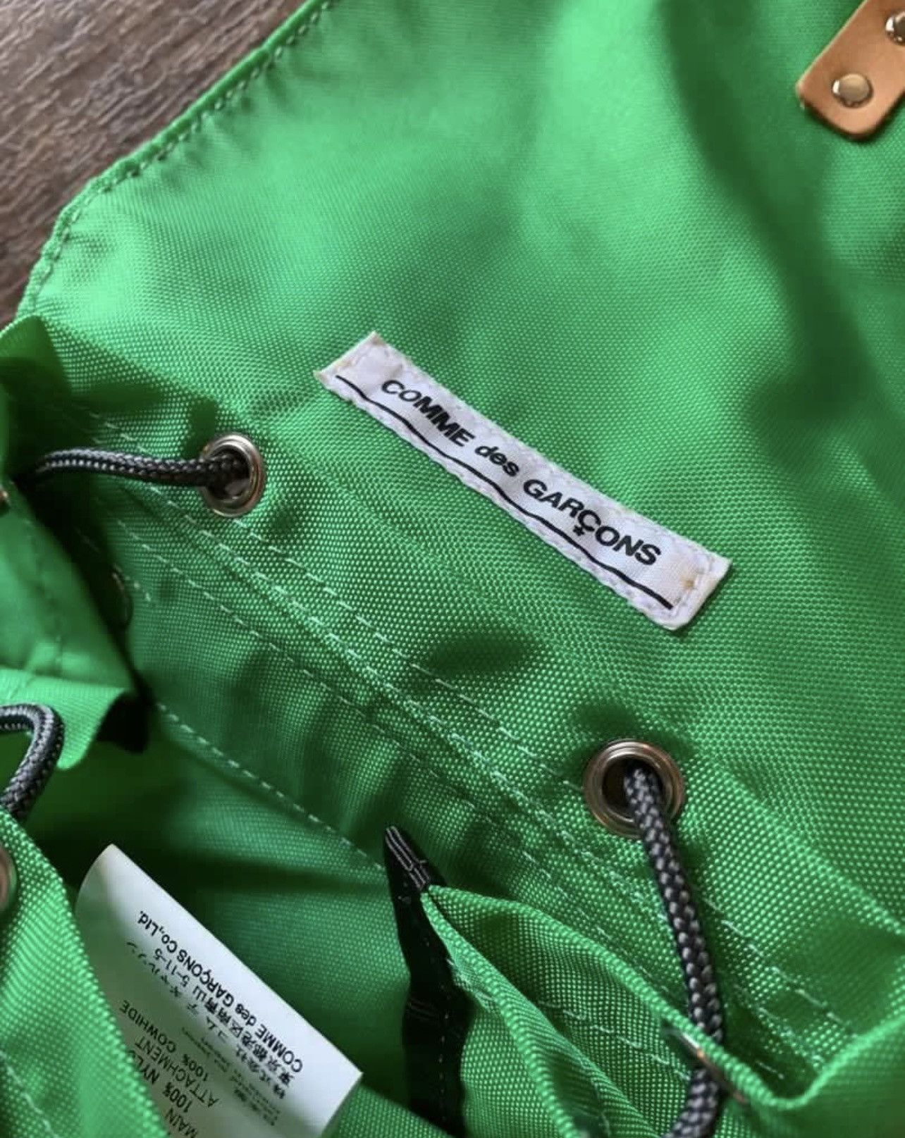 Comme des Garcons 🔥 Vintage Comme des Garçons nylon green strap leather bag Size ONE SIZE - 4 Thumbnail
