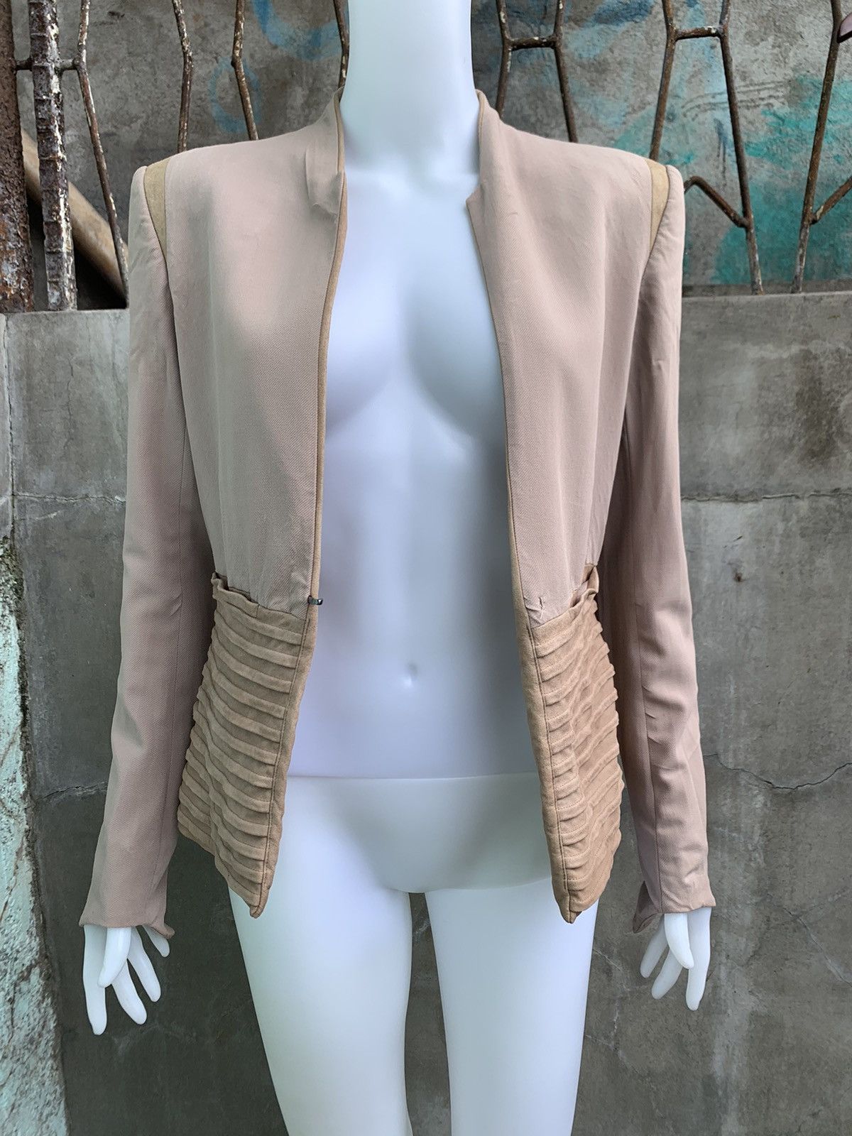 Helmut Lang Leather Panel Blazer Size M / US 6-8 / IT 42-44 - 9 Thumbnail