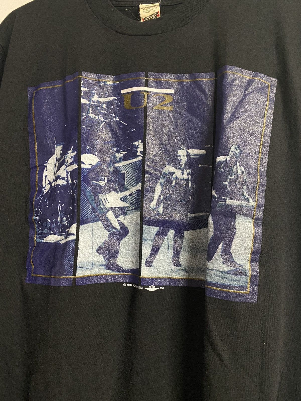 Band Tees × Vintage Vintage U2 1987 THE JOSHUA TREE 1987 ScreenStars Size US L / EU 52-54 / 3 - 3 Thumbnail