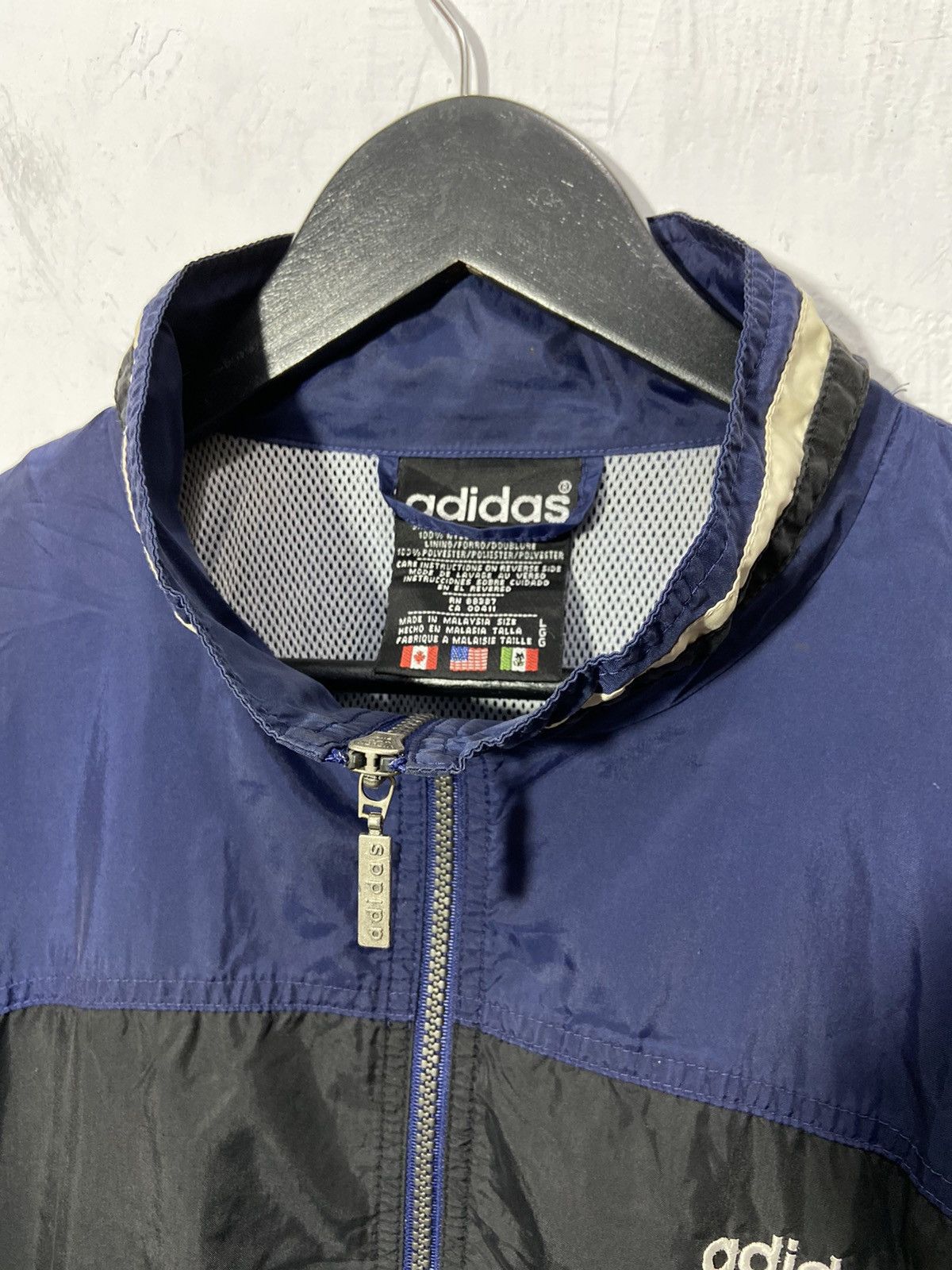 Adidas × Vintage Vintage 90s Adidas Light Jacket Blue Size US XXL / EU 58 / 5 - 4 Thumbnail