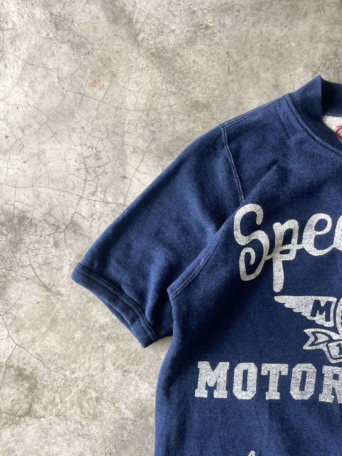 Japan Blue Midcentury Wild Hot Rod Surfbeat (WMS) Motorcyles sweatshirt Size US M / EU 48-50 / 2 - 3 Thumbnail