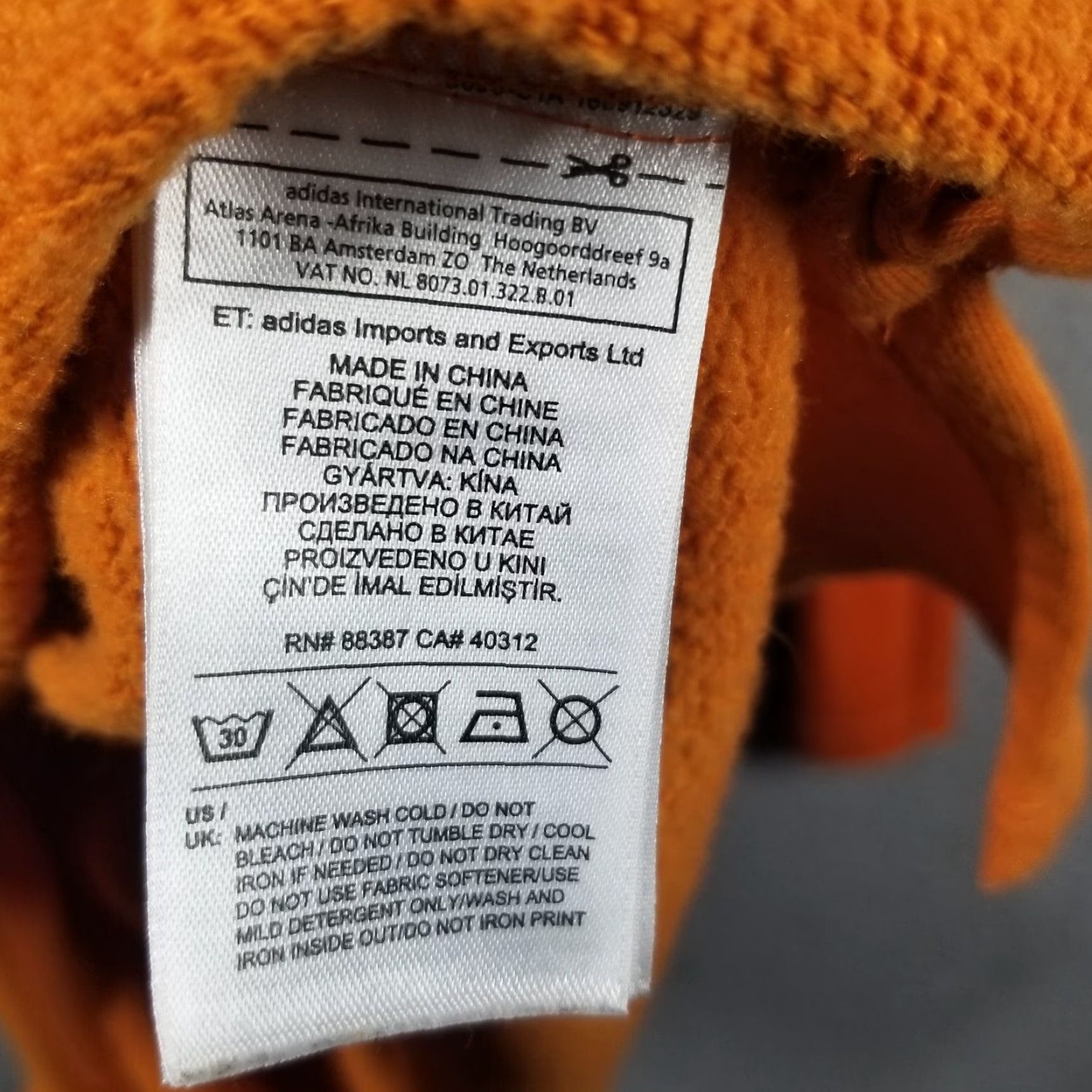 Adidas VINTAGE Adidas Sweatshirt Hoodie Women's Small Velvet Sleeve Logo Tunic All Seasons Orange (Adult Women) Size S / US 4 / IT 40 - 7 Thumbnail