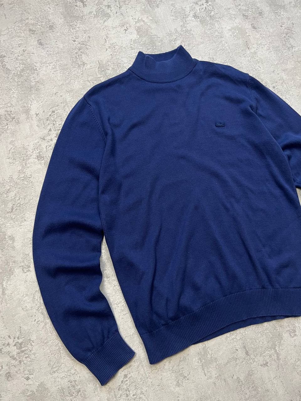Lacoste Lacoste Blue Light Sweater Under The Neck Leather Logo Size US L / EU 52-54 / 3 - 2 Thumbnail