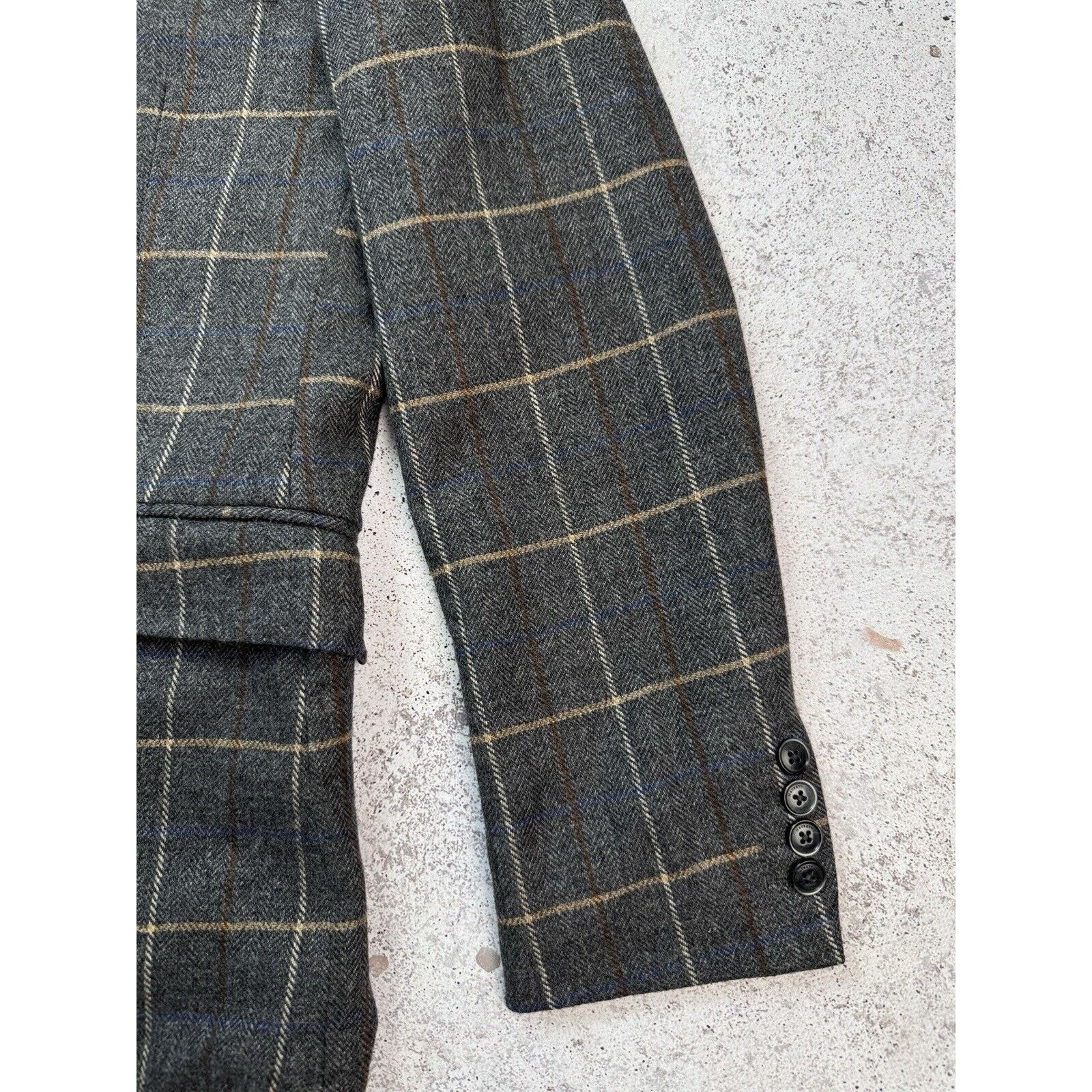 Hackett Hackett London Light Wool Plaid Blazer Jacket Size 40(180) Size 40R - 8 Thumbnail