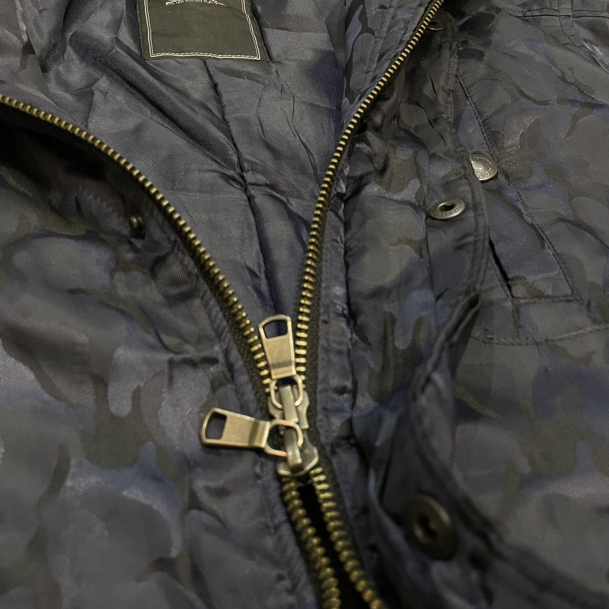 Issey Miyake Issey Miyake Tete Home Blue Camo Hooded Jacket Size US M / EU 48-50 / 2 - 3 Thumbnail
